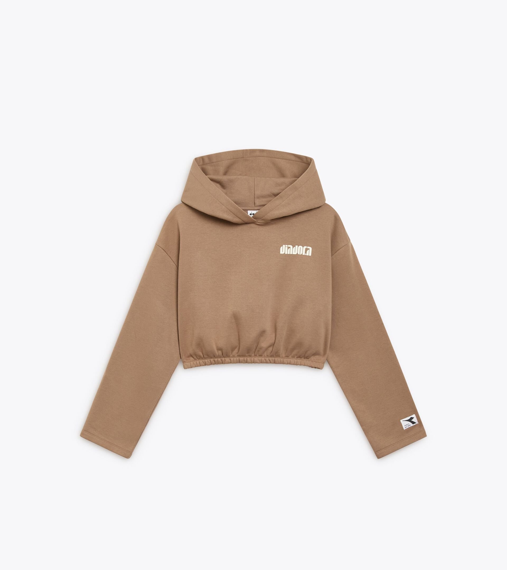 Cropped hoodie - Women's
 L. HOODIE ATHL. LOGO SEPIA TINT - Diadora