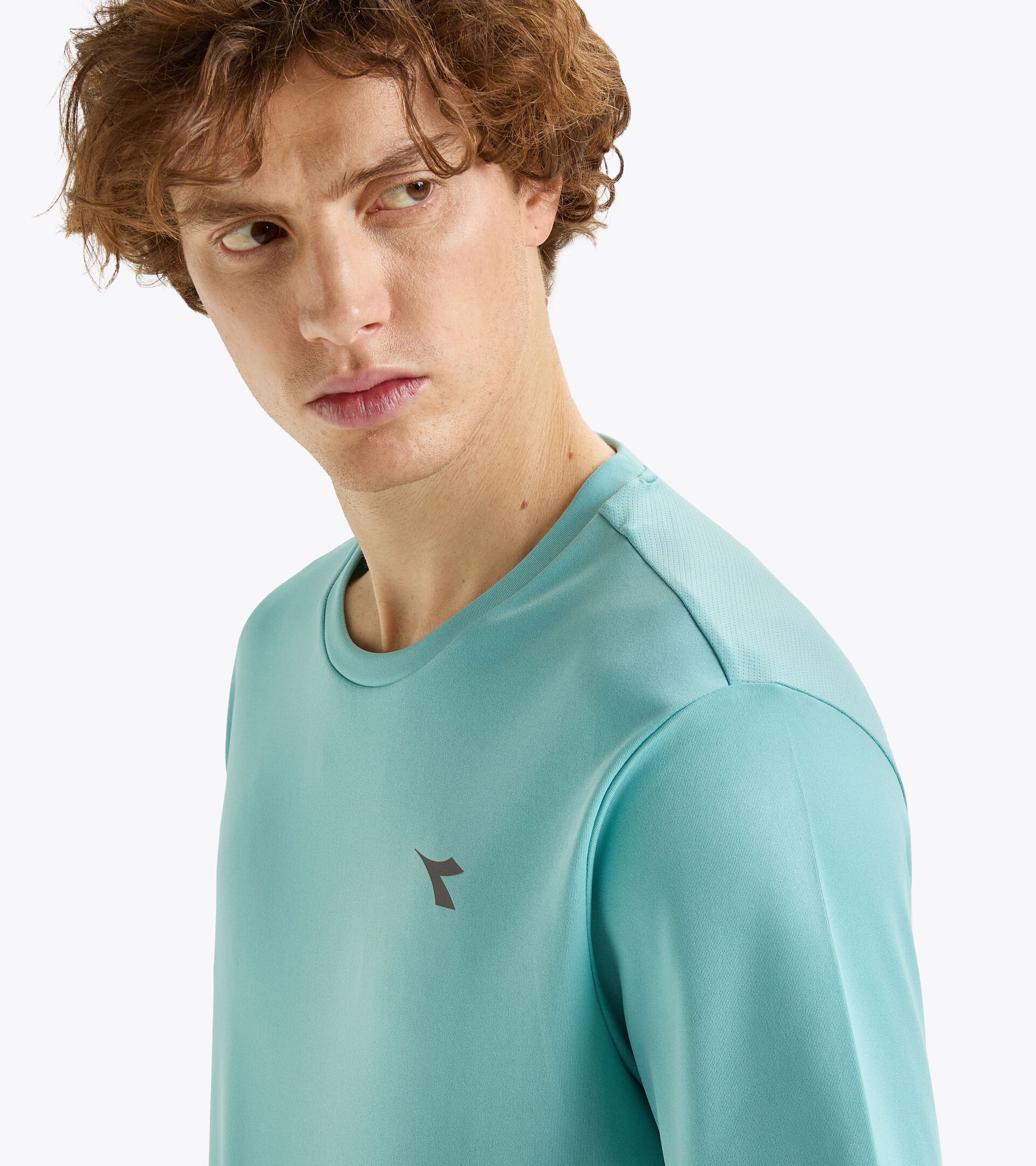 Sports t-shirt - Men SS T-SHIRT RUN DUSTY TURQUOISE - Diadora