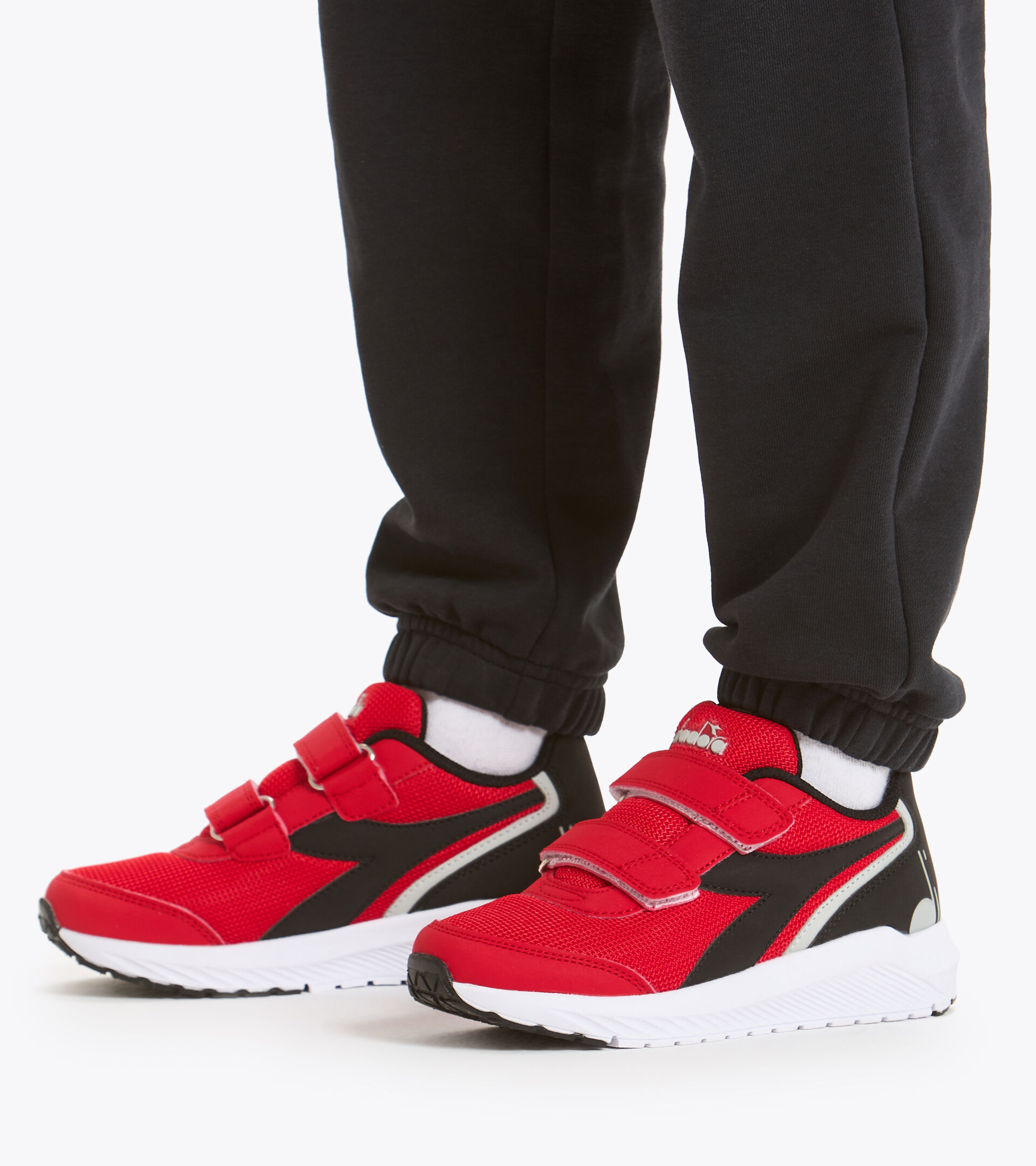 Laufschuh - Unisex Kind FALCON JR V RISIKOREICH ROT/SCHWARZ/WEISS - Diadora