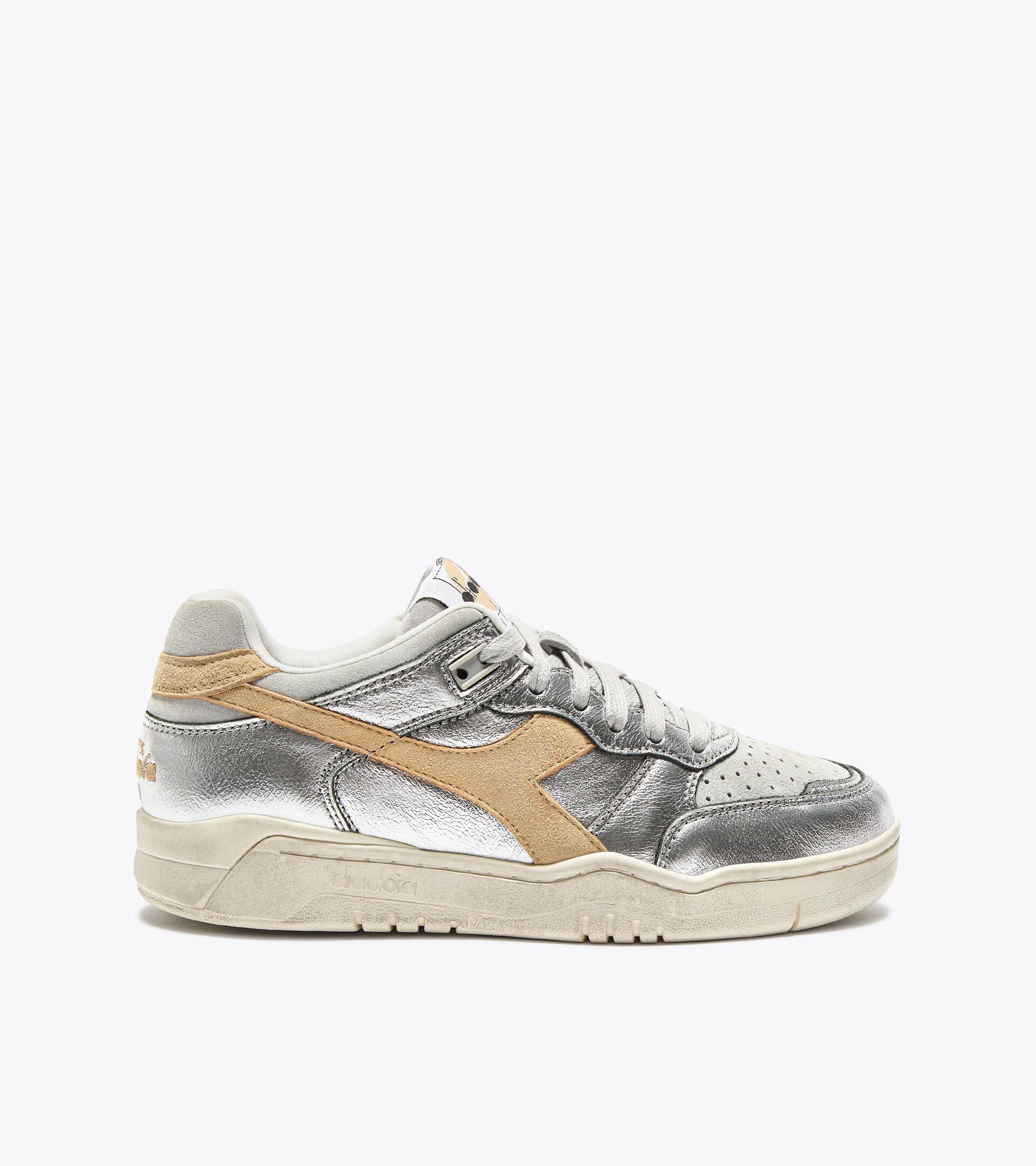 Sneakers Heritage en cuir lamé - Pour tous les genres B.560 METAL S USED GRIS VIOLET - Diadora