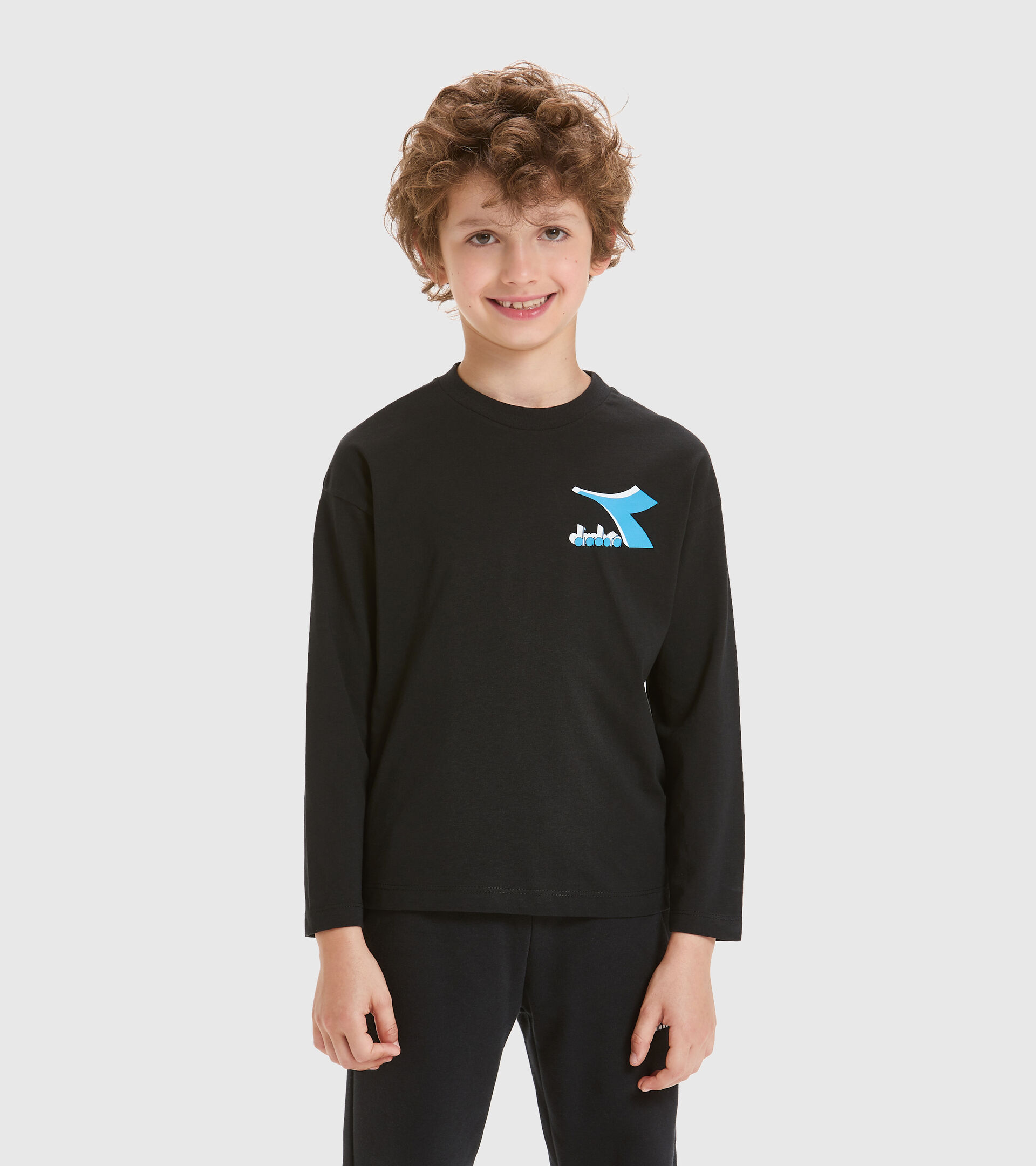 T-shirt - Kids JU.LS T-SHIRT CUBIC BLACK - Diadora