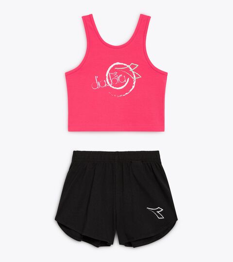 JG. SET ESSENTIAL SPORTS SL, TOMATO Sports set - Tank top and shorts - Girls JG. SET ESSENTIAL SPORTS SL TOMATO - Diadora