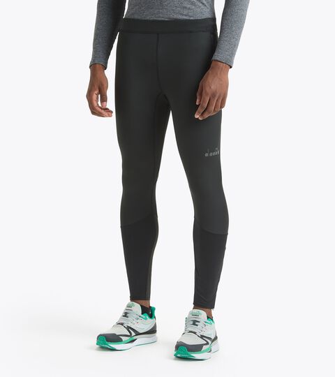 Sports leggings - Men RUN TIGHTS WINTER PROTECTION BLACK - Diadora