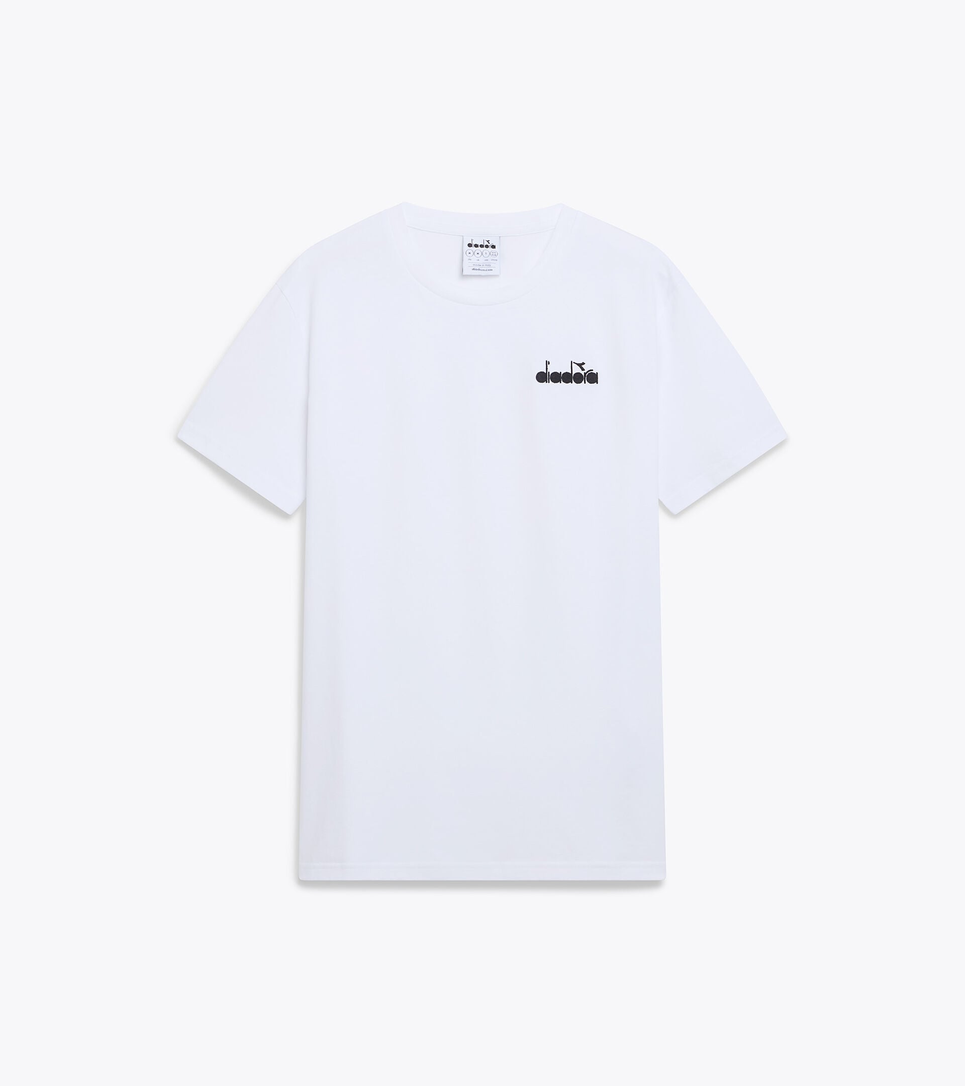 T-shirt - All-Gender T-SHIRT SS LOGO OPTICAL WHITE/BLACK - Diadora