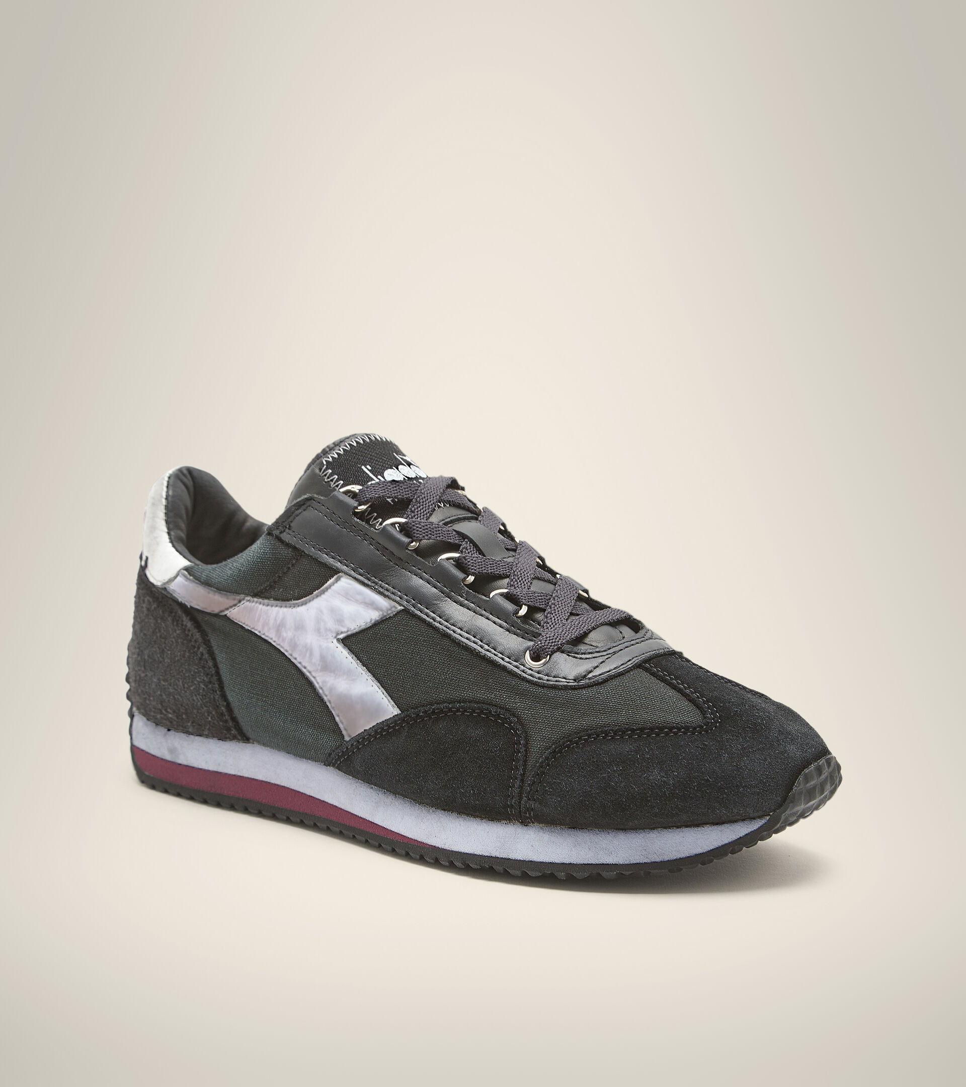 Heritage-Schuh - Gender neutral EQUIPE H DIRTY STONE WASH EVO SCHWARZ TINTE - Diadora