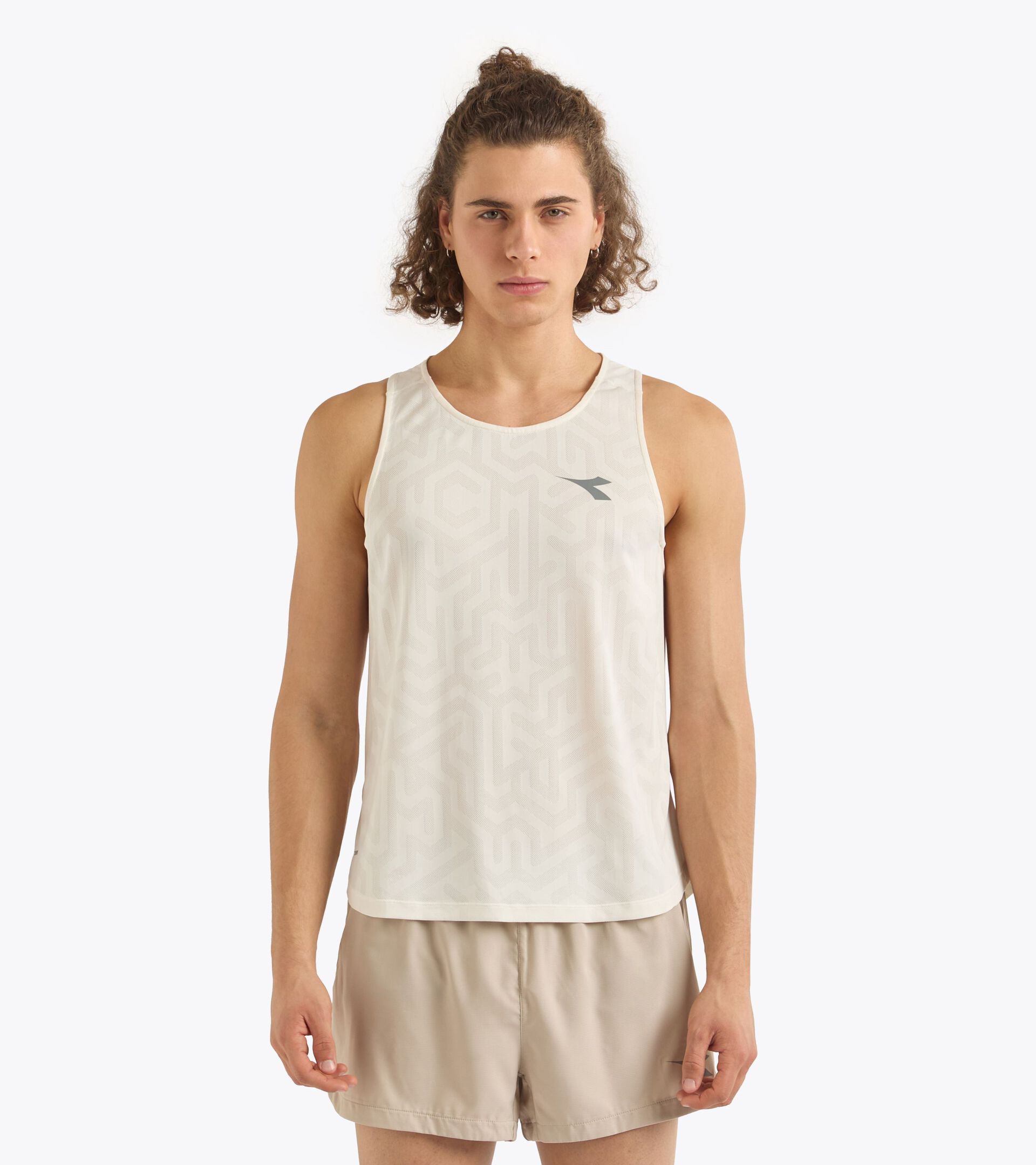 Running tank - Coolcore light fabric - Men’s SUPER LIGHT TANK WHISPER WHITE - Diadora