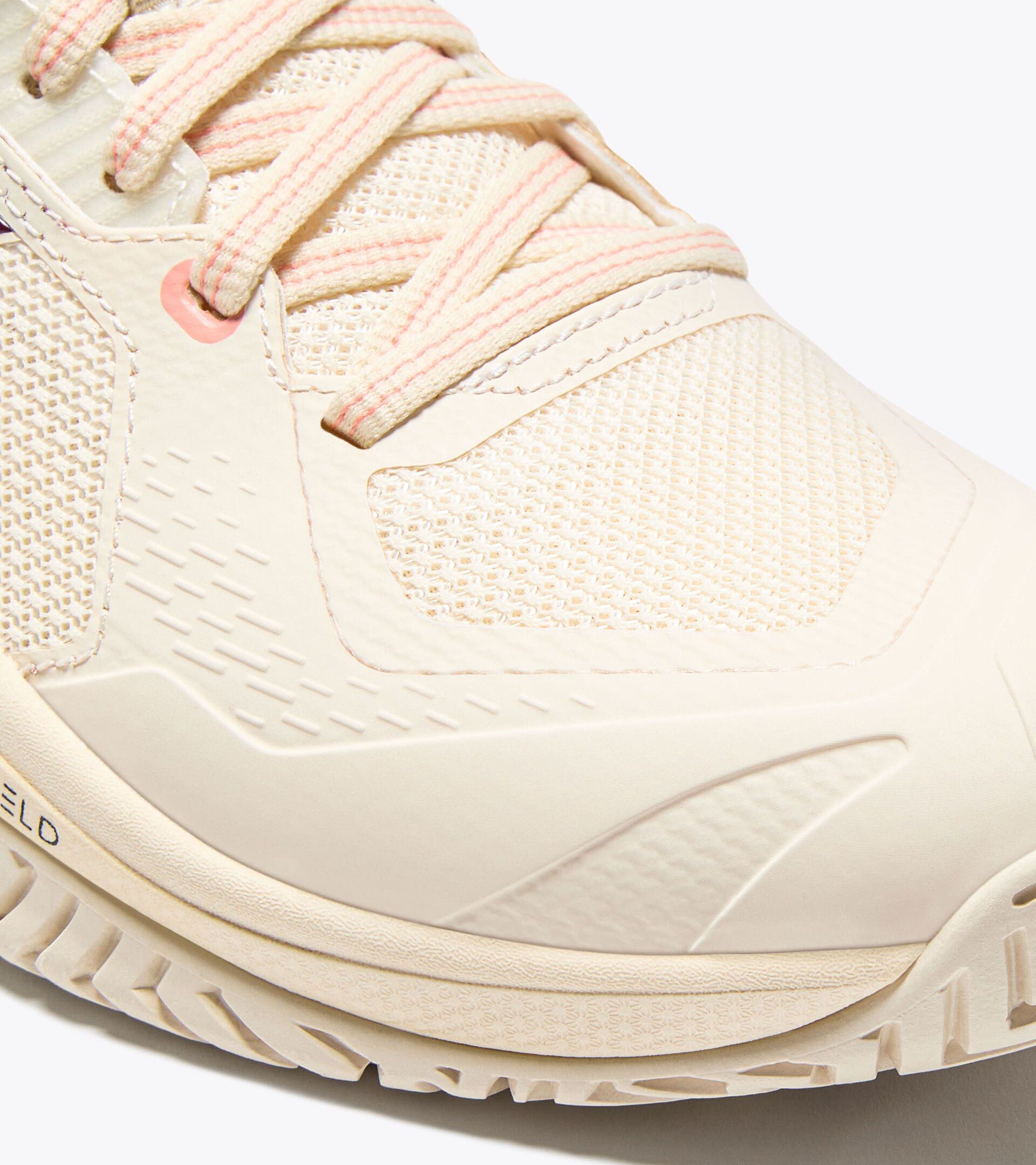 Chaussures de tennis pour terrains durs ou en terre battue - Protection et amorti - Femme BLUSHIELD TORNEO 3 W AG WHISPER WH/MAROON BAN/DES FLWR - Diadora