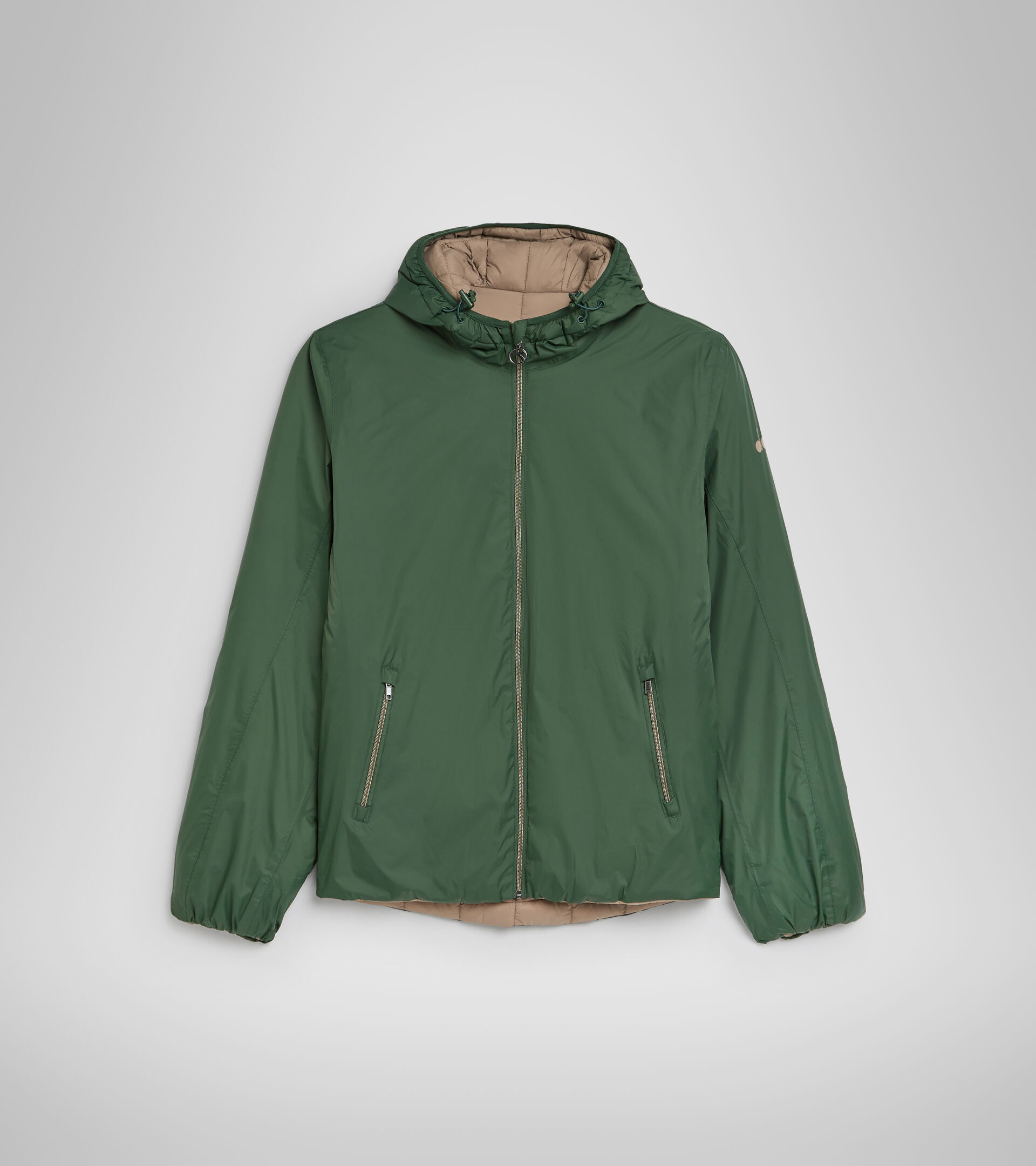 Giacca imbottita reversibile - Uomo HOODIE INSULATED JACKET VRDE MILITARE/MARRONE GHIANDA - Diadora