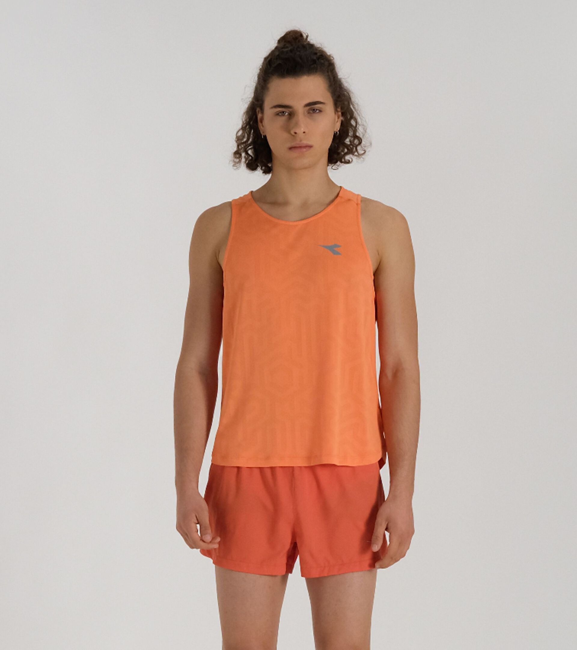 Running tank - Coolcore light fabric - Men’s SUPER LIGHT TANK ORANGE NECTARINE - Diadora