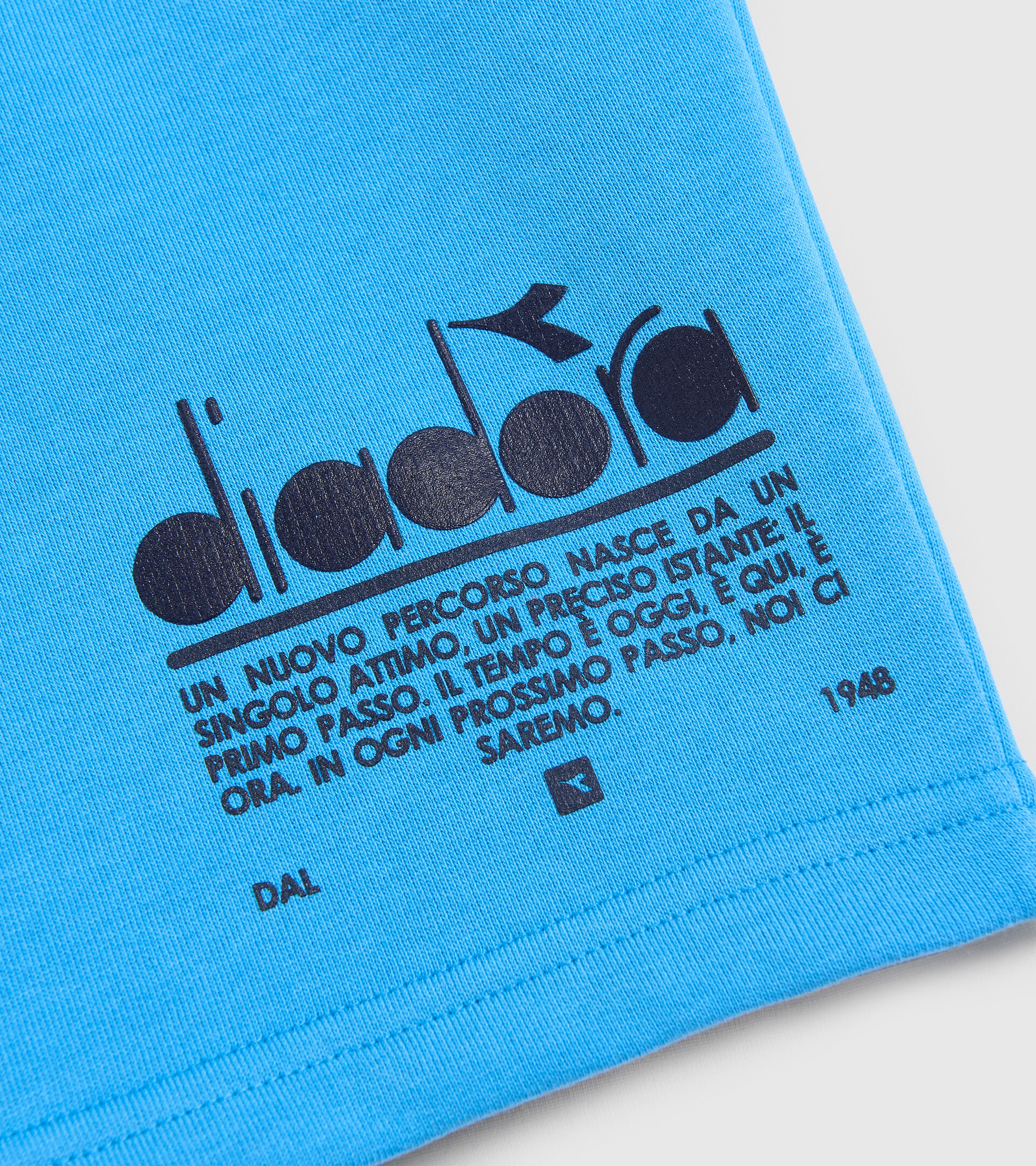 Organic cotton shorts - Unisex BERMUDA MANIFESTO SKY BLUE INTENSE - Diadora