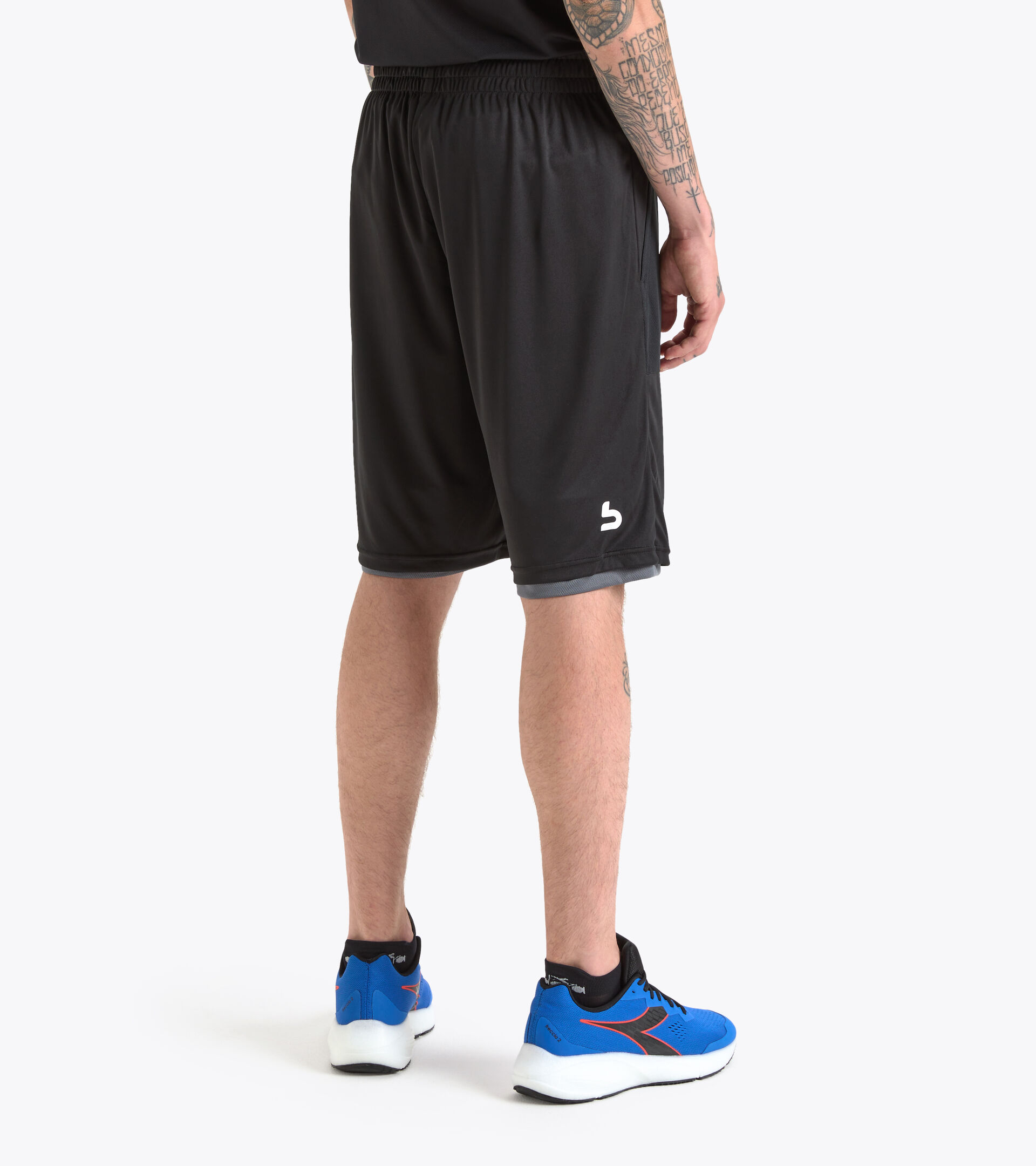 Training shorts - Men’s BERMUDA REVERSIBLE BUDDYFIT BLACK - Diadora