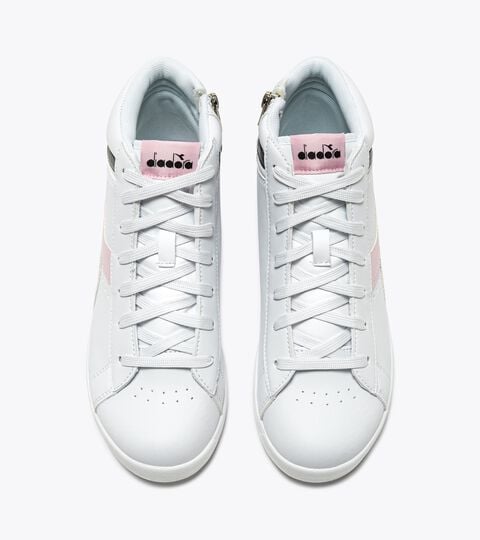 GAME P HIGH GIRL GS, WHITE/BLACK/PINK LADY Sports shoes - Youth 8-16 years GAME P HIGH GIRL GS WHITE/BLACK/PINK LADY - Diadora