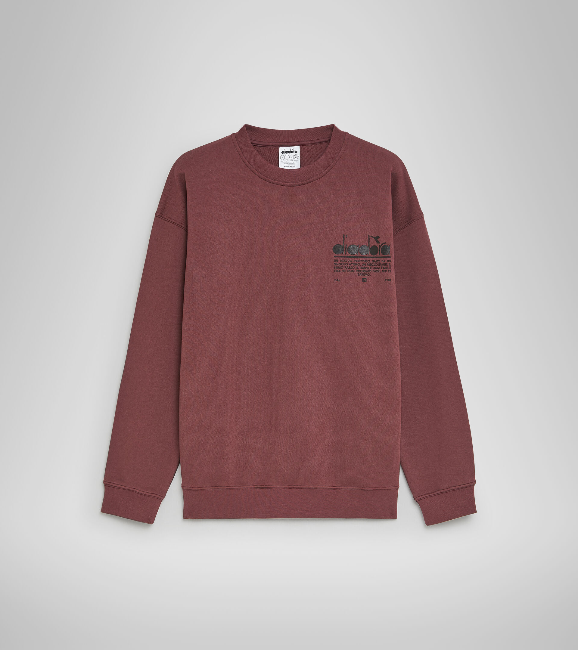 Cotton sweatshirt - Unisex SWEATSHIRT CREW MANIFESTO AFRICAN VIOLET - Diadora