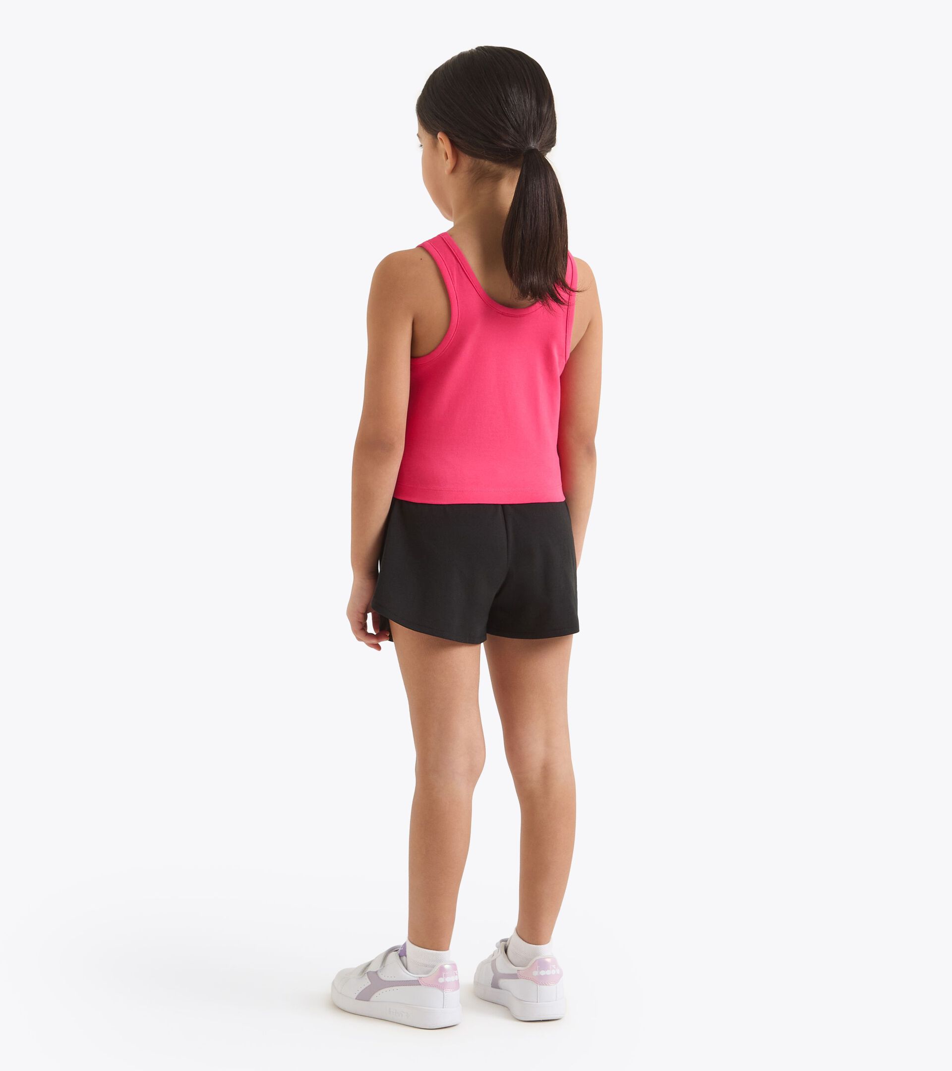 Sports set - Tank top and shorts - Girls JG. SET ESSENTIAL SPORTS SL TOMATO - Diadora