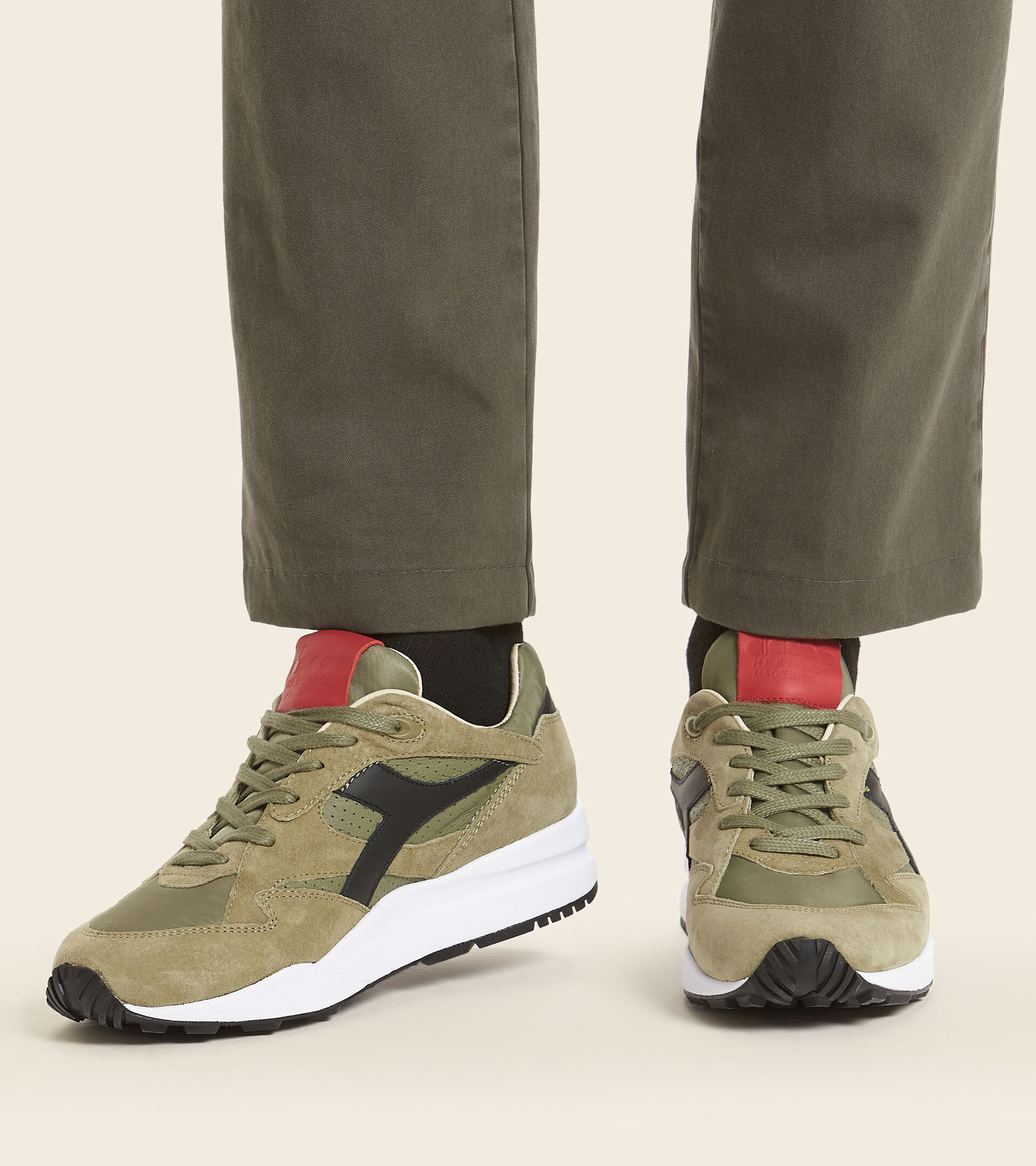 Footwear Heritage UOMO ECLIPSE ITALIA VERDE OLIVA BRUCIATO Diadora