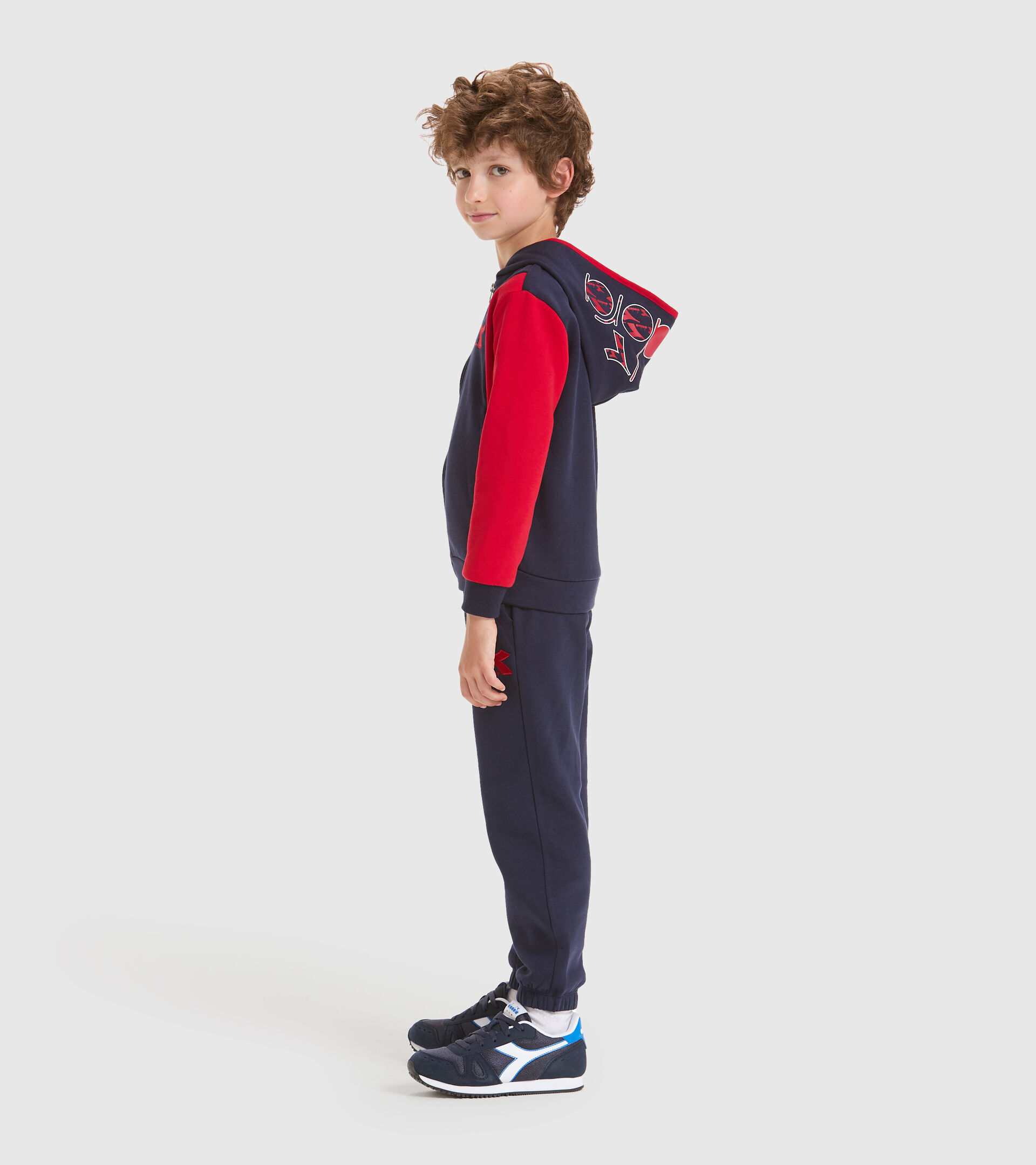 Tracksuit - Kids JB.TRACKSUIT HD FZ HOOPLA CLASSIC NAVY - Diadora