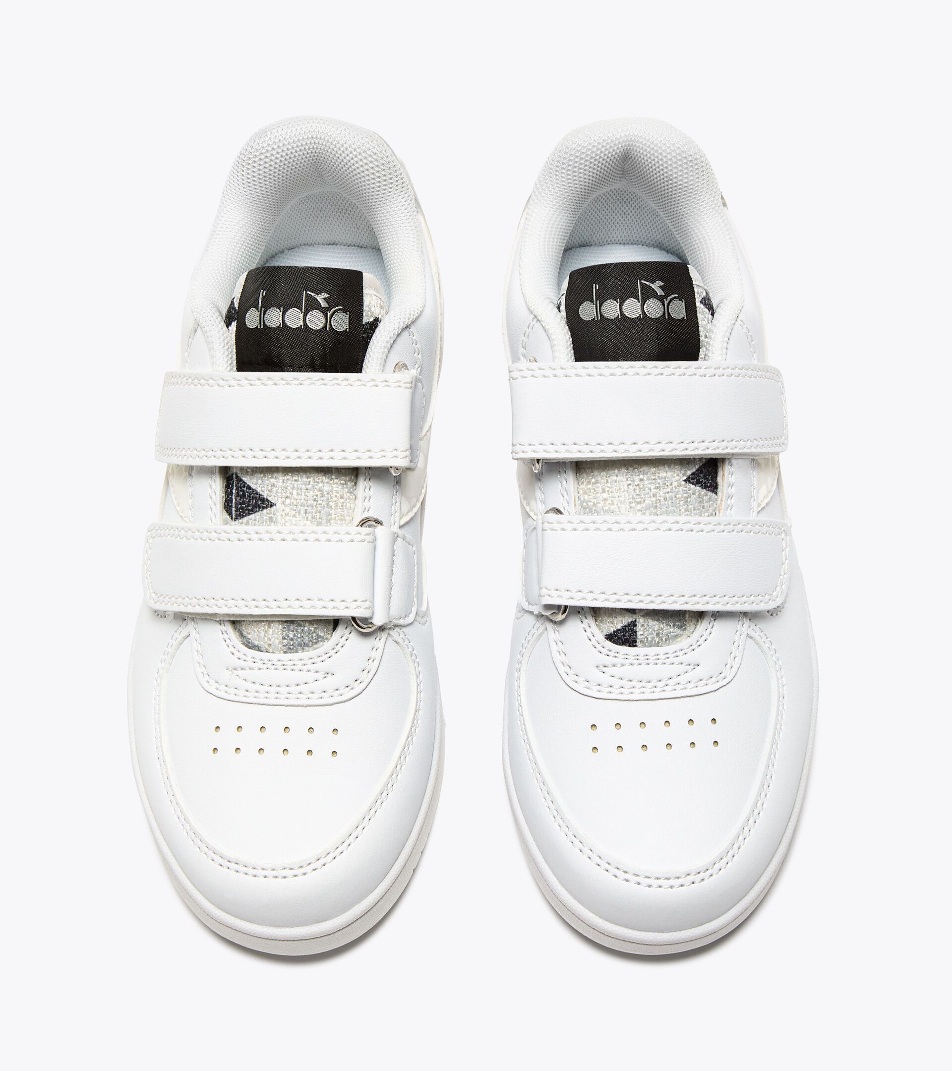 Sports shoes - Girls - 4-8 years old RAPTOR LOW SPOTTED PS WHITE/BLACK/SILVER - Diadora