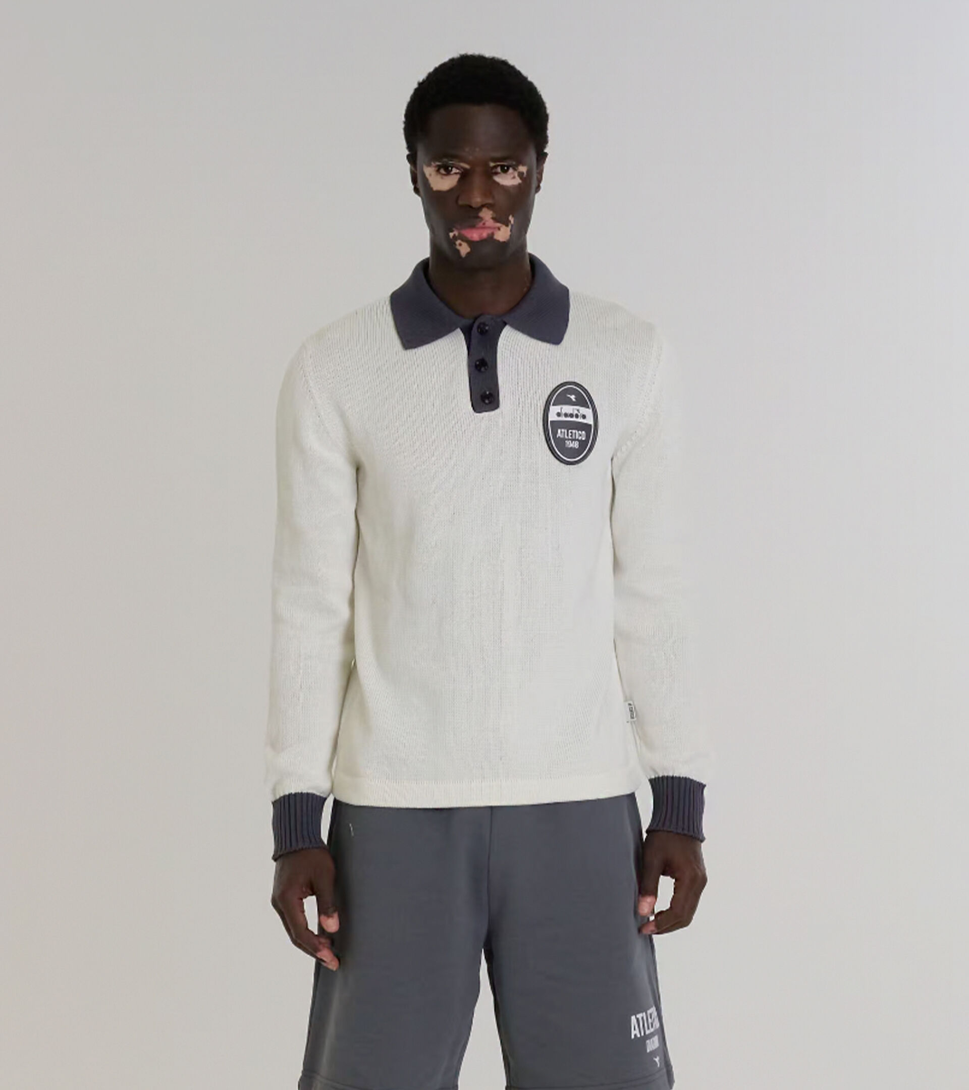 Long-sleeved Legacy polo - Made in Italy - All-gender POLO LS LEGACY WHITE ALYSSUM - Diadora
