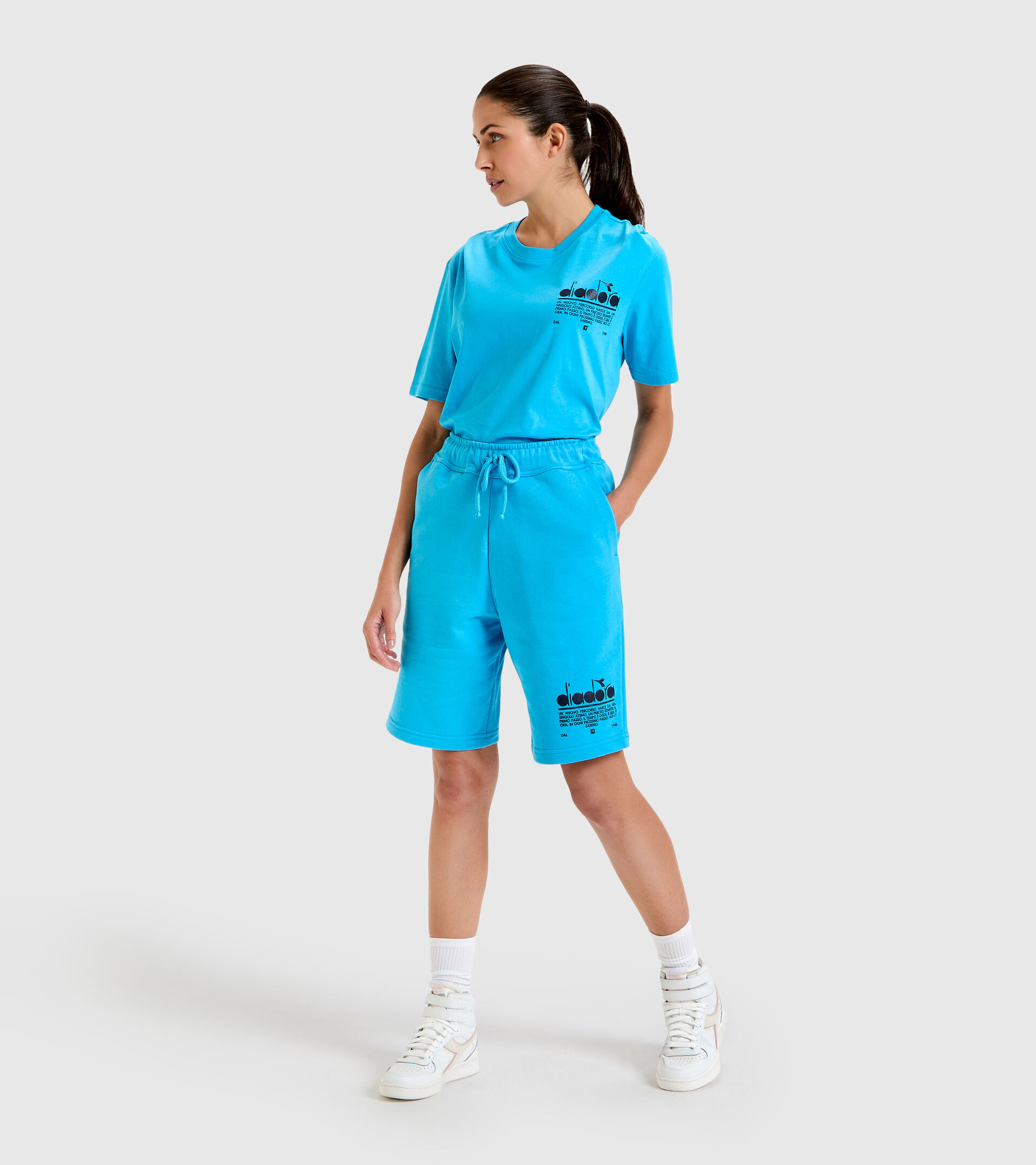 Cotton shorts - Unisex BERMUDA MANIFESTO SKY BLUE INTENSE - Diadora