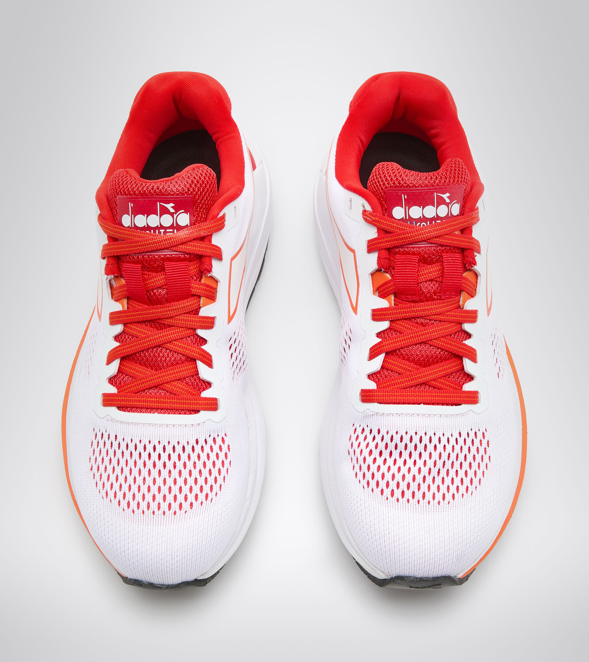 Zapatillas de running - Mujer MYTHOS BLUSHIELD 7 VORTICE W BLANCO/ROJO FUEGO - Diadora