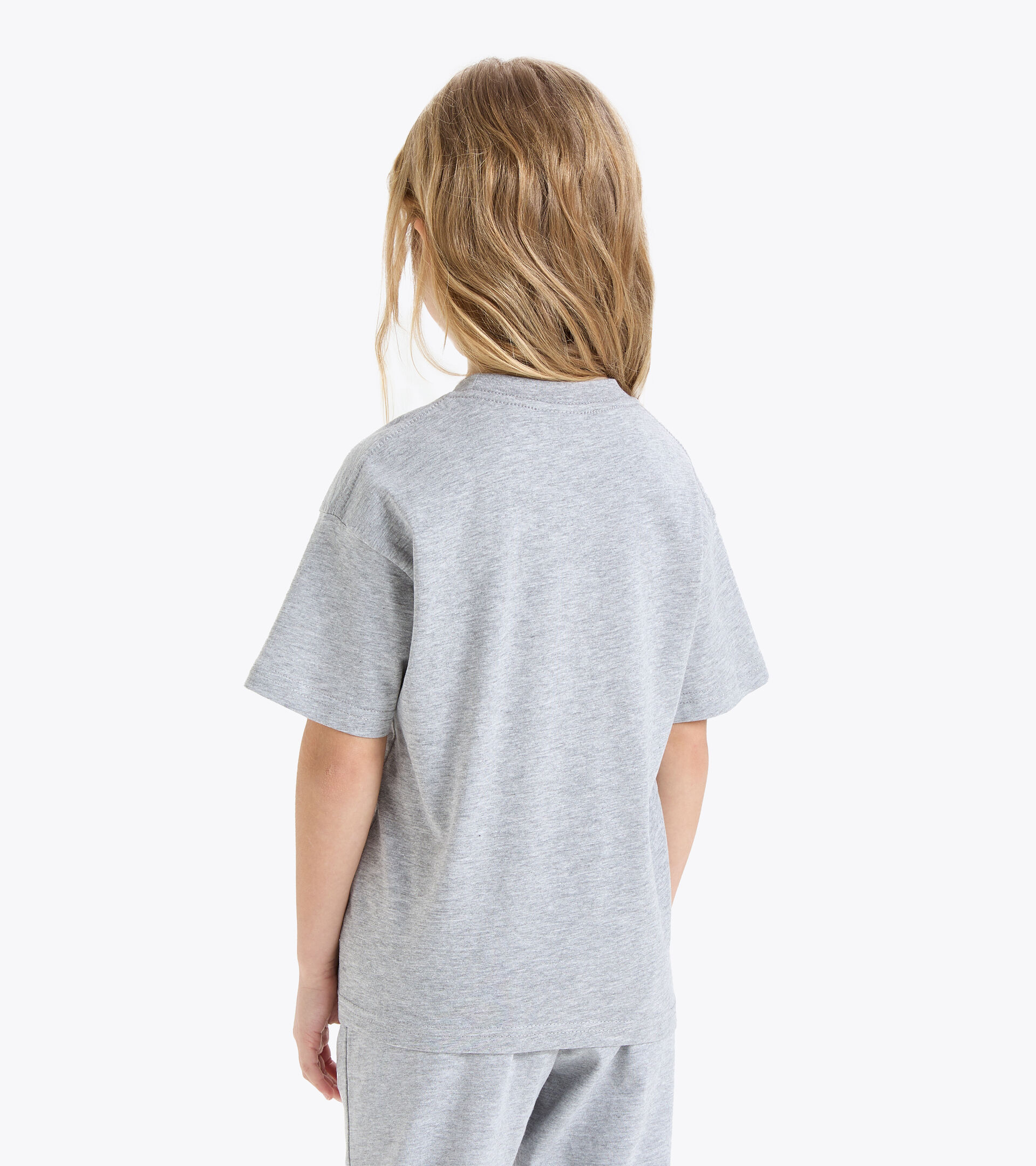 Sports T-shirt - Kids JU.T-SHIRT SS BL LIGHT MIDDLE GRAY MELANGE - Diadora