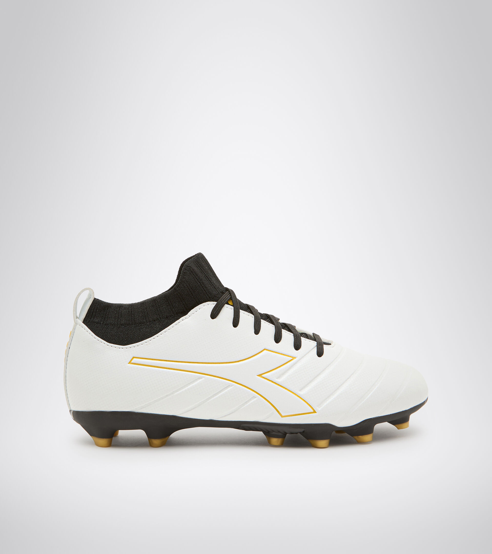 Firm ground football boot BRASIL ELITE R LP12 WHITE/GOLD - Diadora