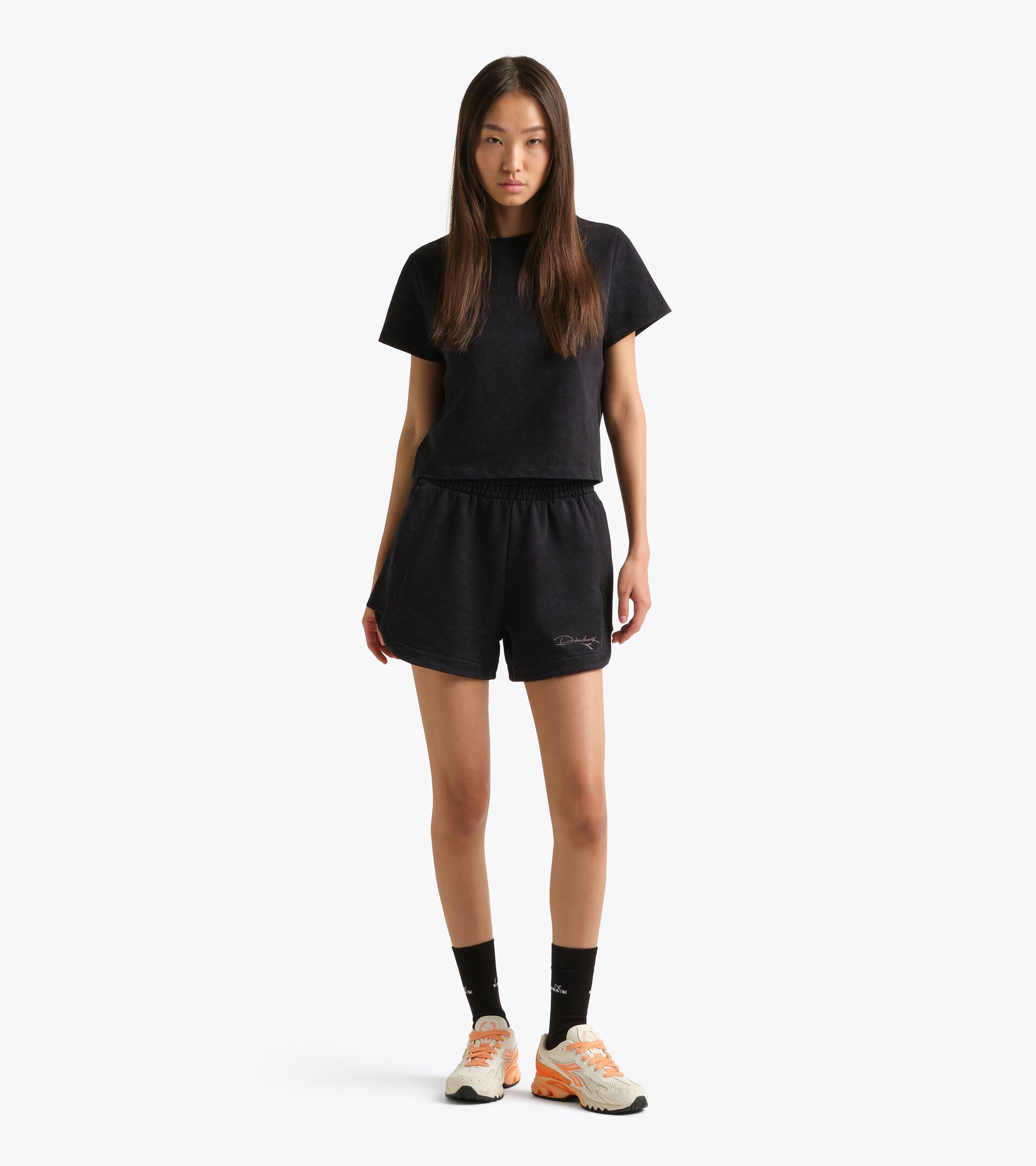 Short en coton style r&eacute;tro - Femme
 L. SHORTS AVENUE LAB ANTHRACITE - Diadora