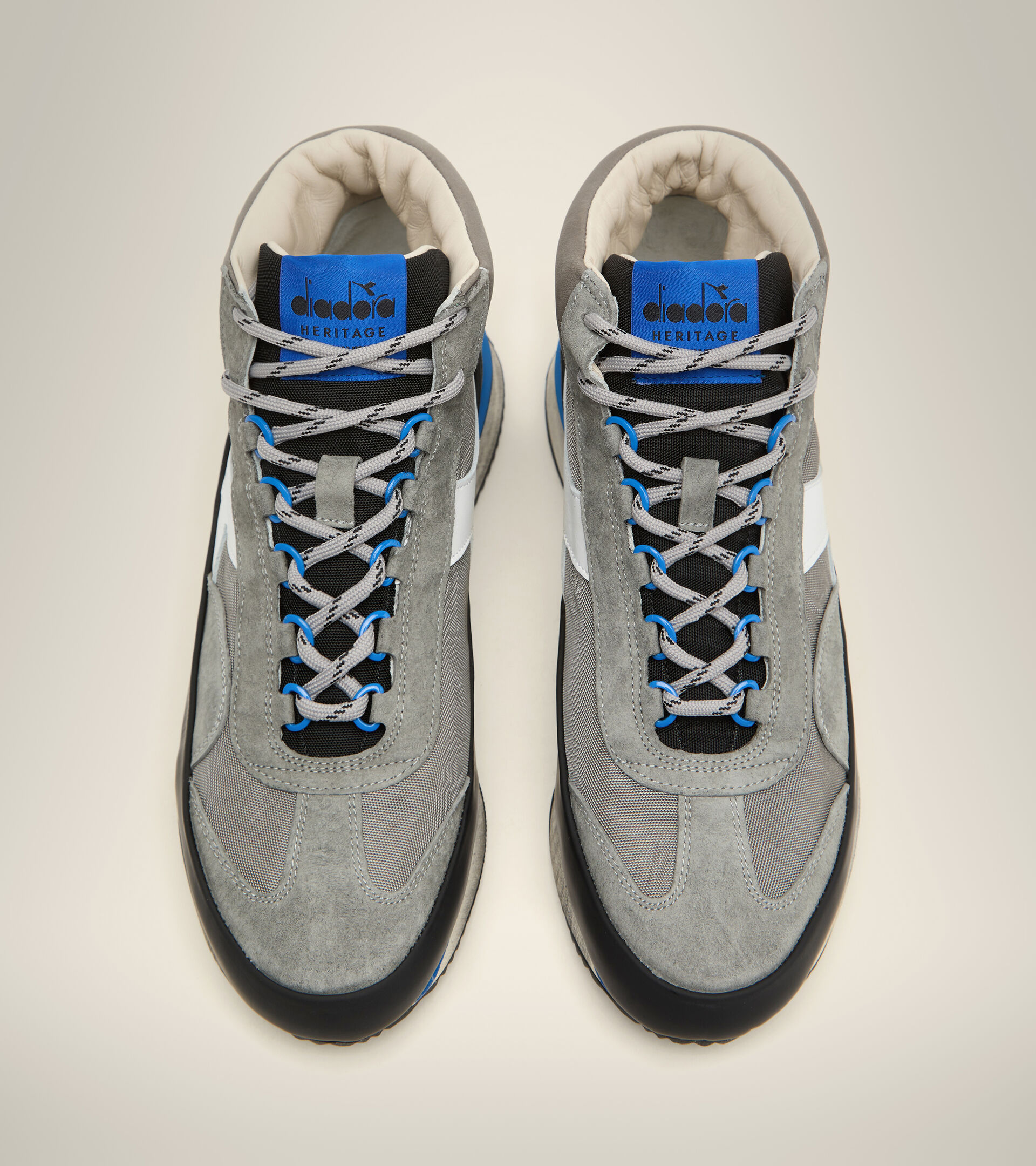 Footwear Heritage UNISEX EQUIPE MID MAD ITALIA NUBUCK SW ASH GREY Diadora
