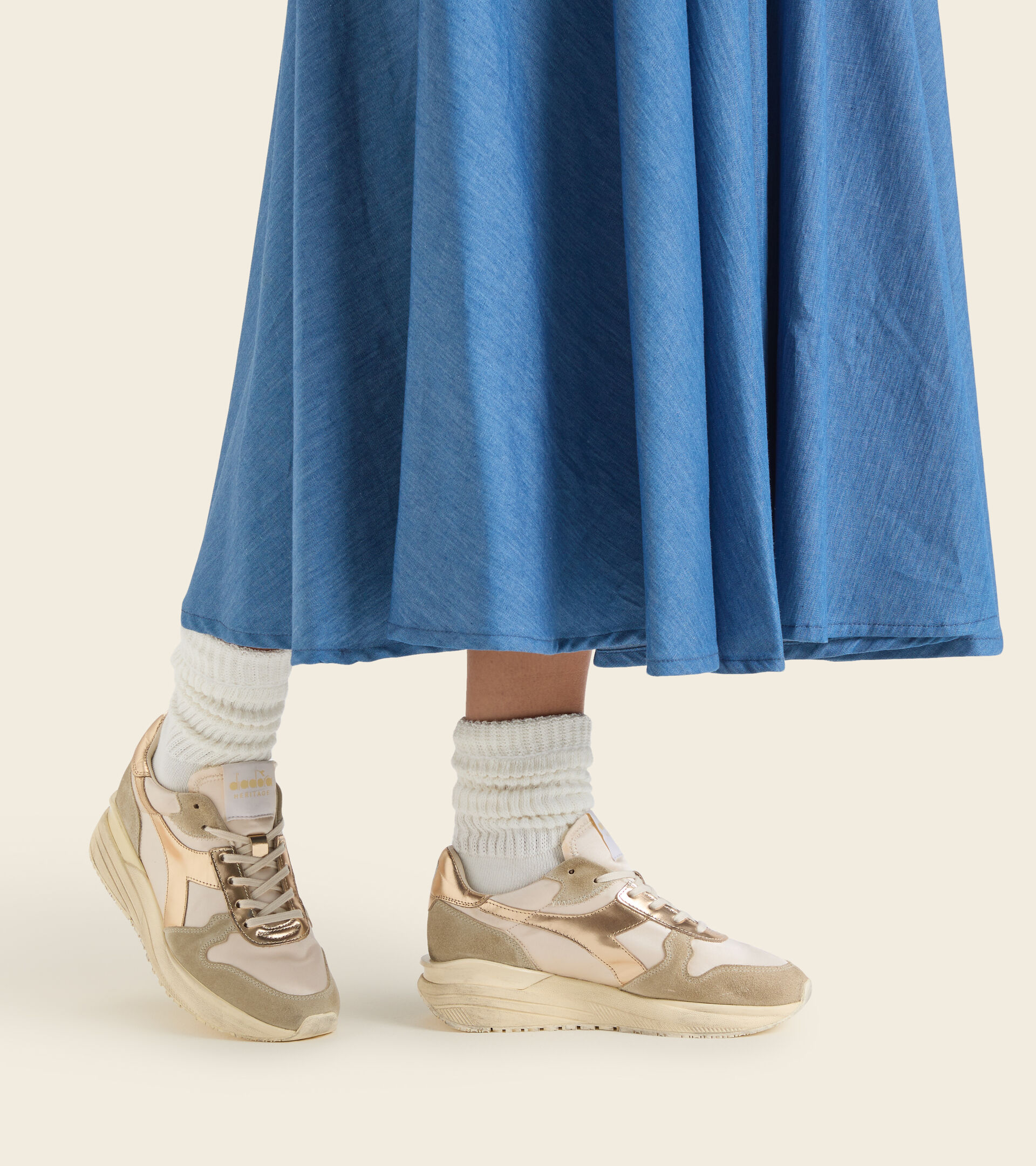 Heritage-Schuh - Damen VENUS QUEEN STRAHLEND ALABASTER BEIGE - Diadora
