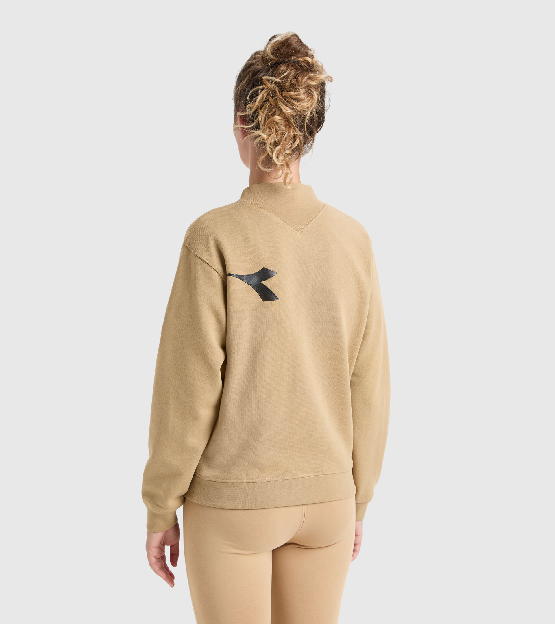 Cotton sweatshirt - Women’s L. SWEATSHIRT CREW MANIFESTO BEIGE TAN - Diadora