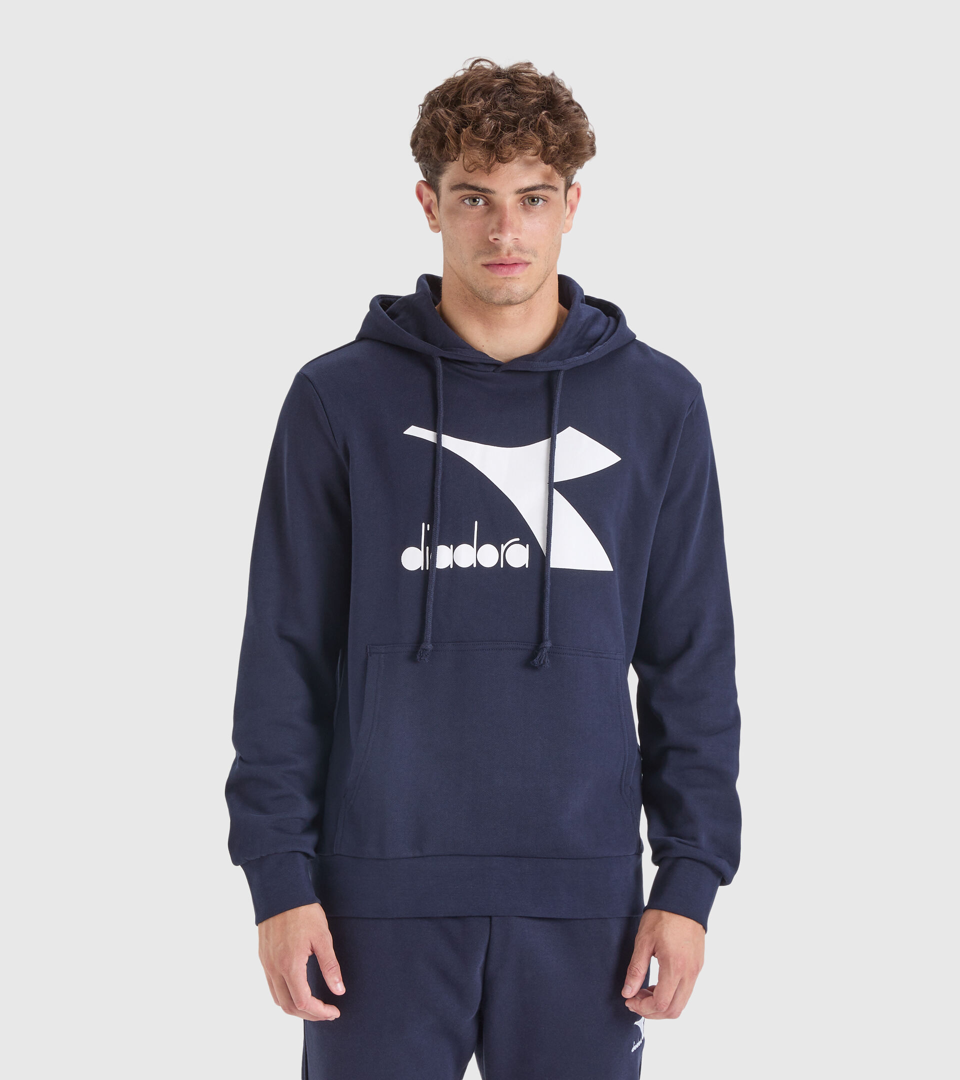 Sporty hooded sweatshirt - Men HOODIE CHROMIA CLASSIC NAVY - Diadora