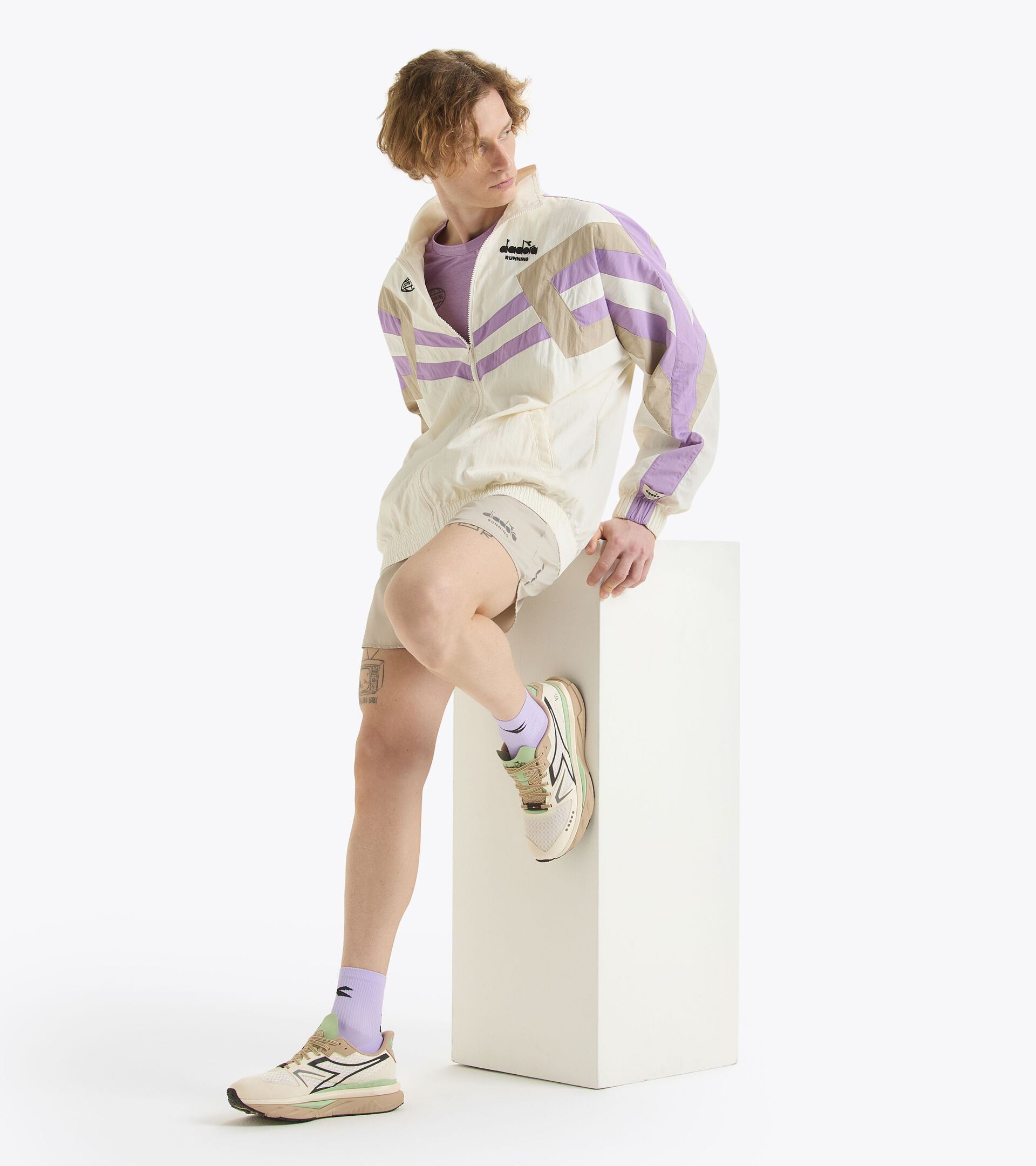 Track Jacket - Made in Italy - All-Gender TRACK JACKET MILL CITY WHISPER WHITE - Diadora