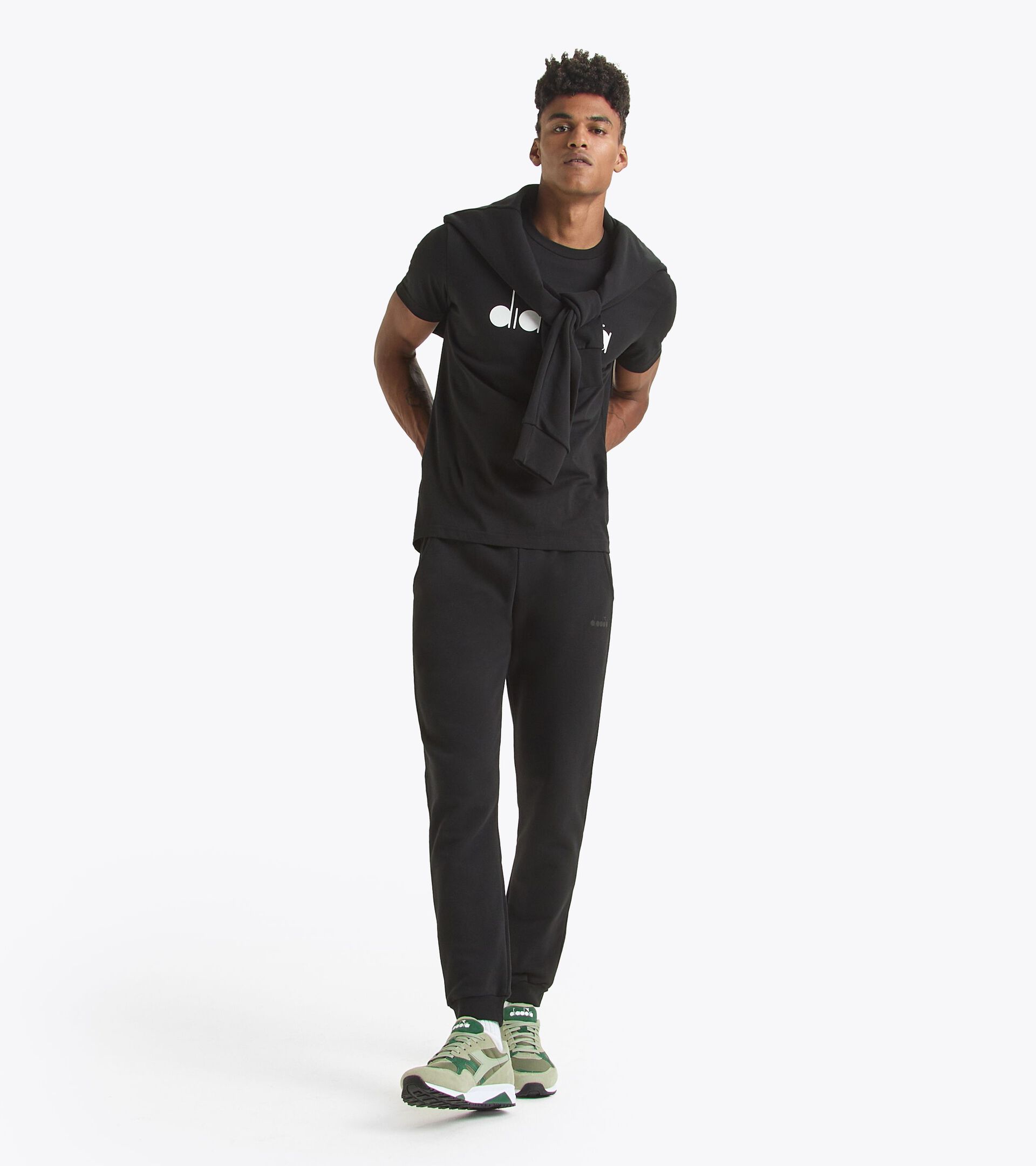 Pantalón deportivo - Made in Italy - Gender neutral PANTS LOGO NEGRO - Diadora