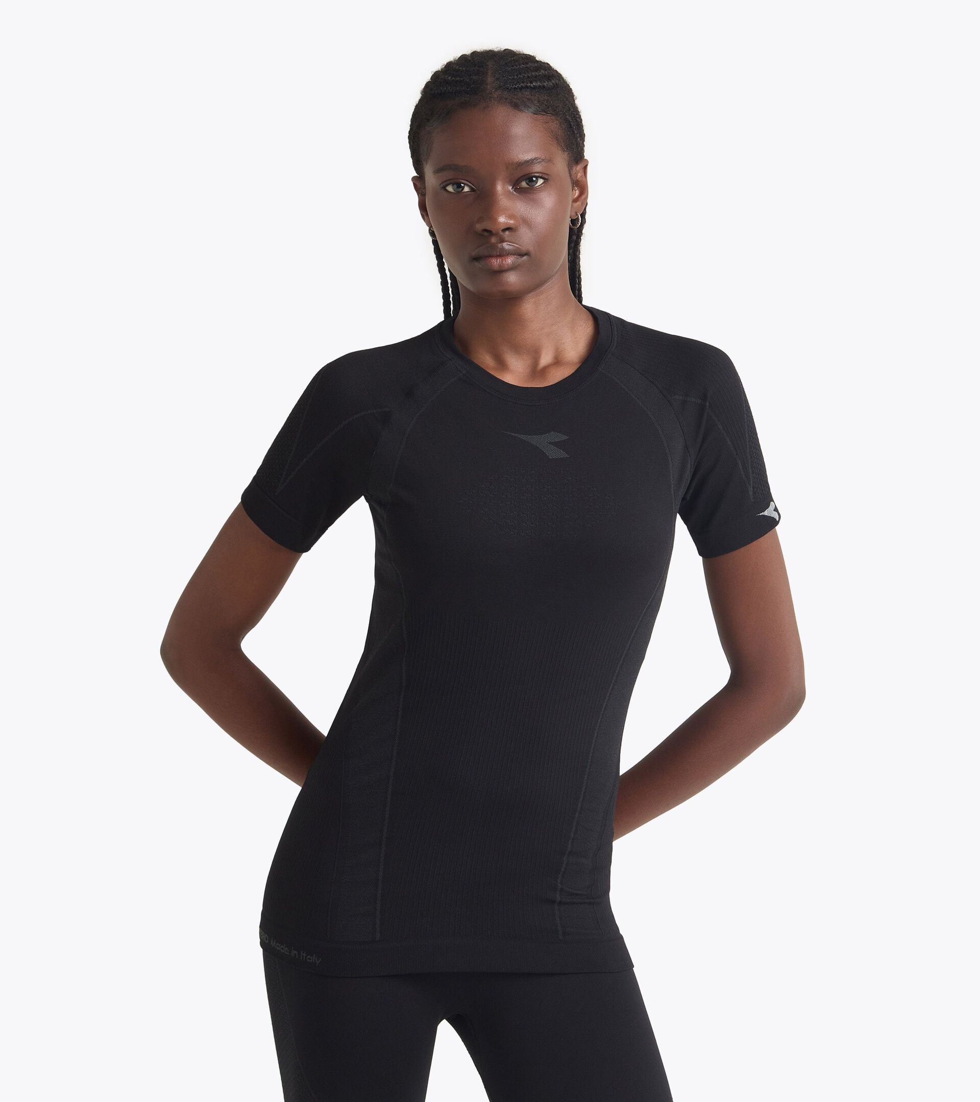 Camiseta t&eacute;cnica Made In Italy&sect;Running&sect;Mujer STRATOZERO SS T-SHIRT W NEGRO - Diadora