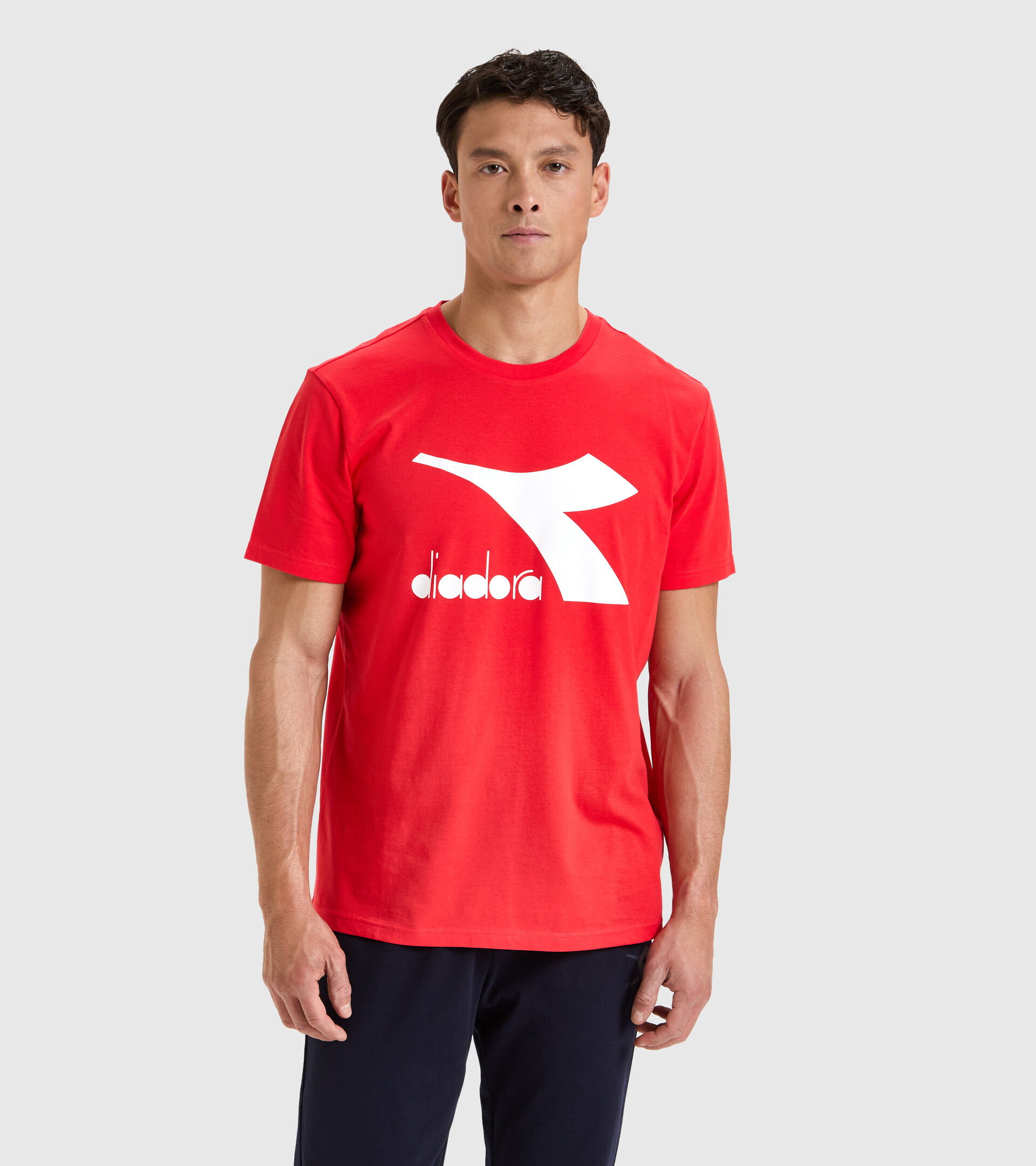 T-shirt in cotone - Uomo T-SHIRT SS CHROMIA ROSSO PAPAVERO - Diadora