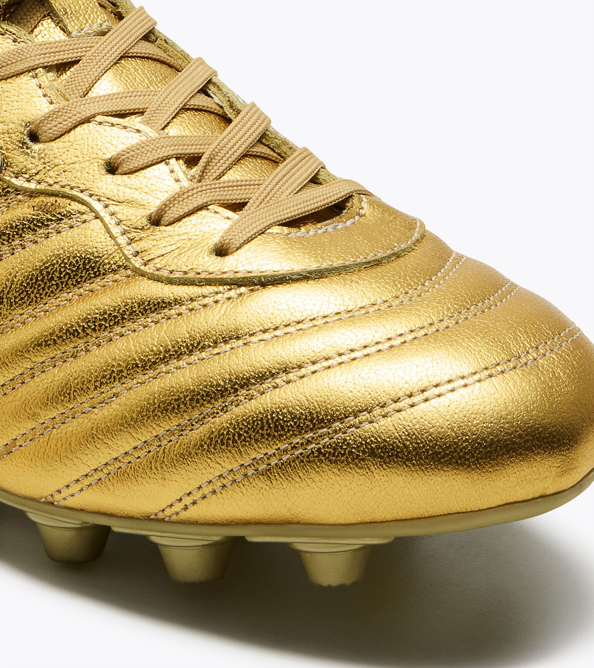Anniversary Edition Calcio Boot - Made in Italy - All-gender BRASIL#9 ELITE ITALY FG METALLIC GOLD /ROYAL BLUE - Diadora