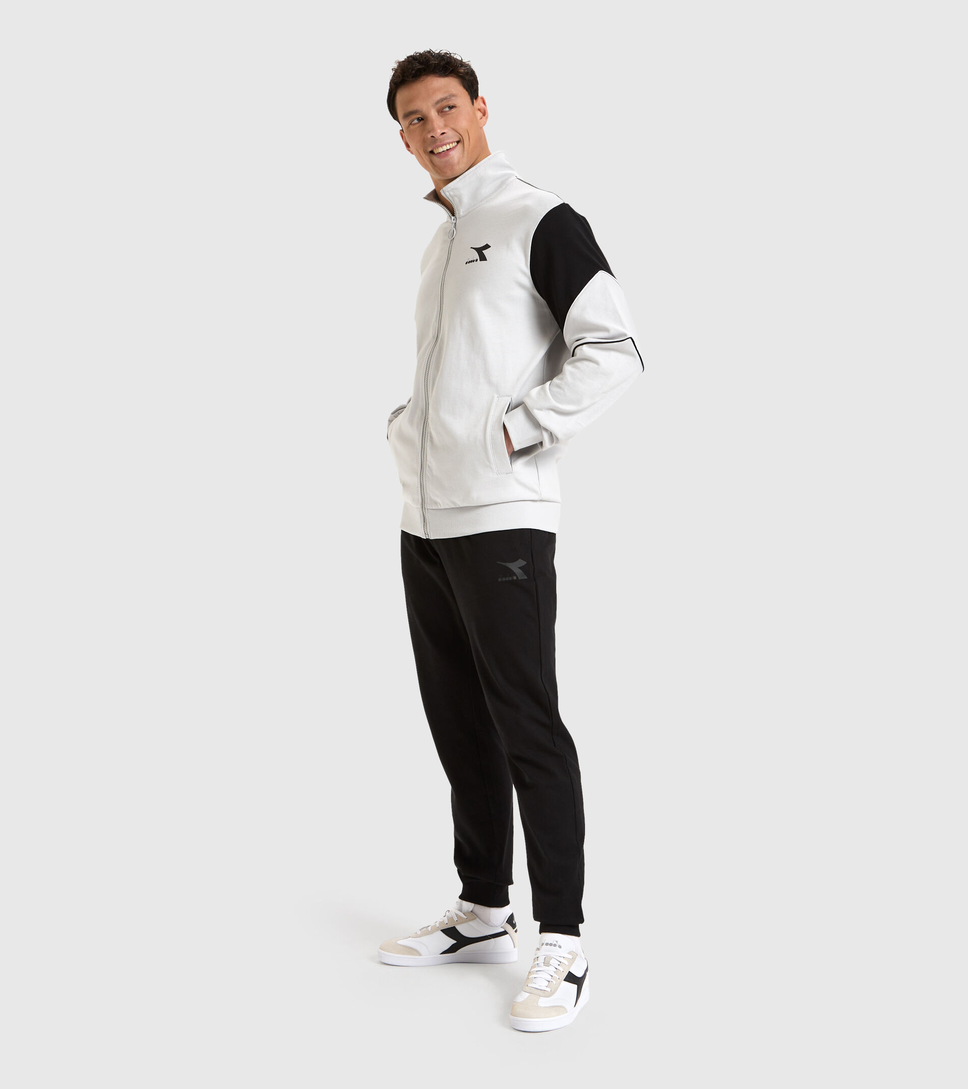 Chándal de punto de algodón - Hombre TRACKSUIT FZ CORE ROCA LUNAR - Diadora