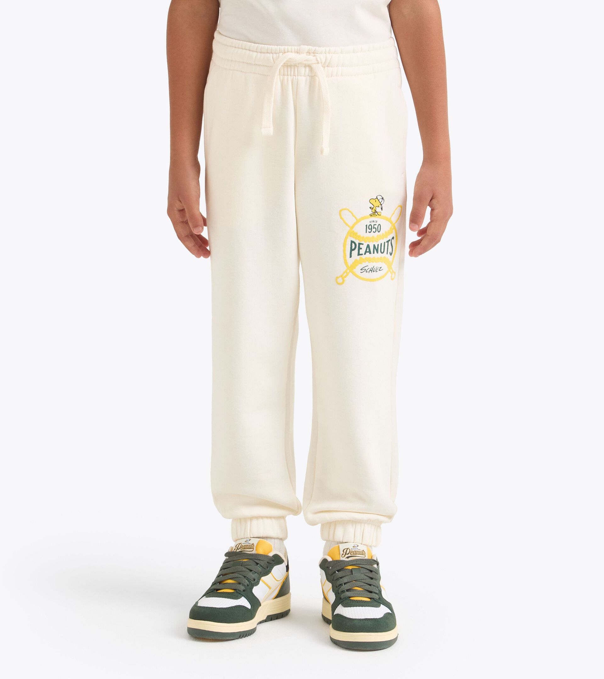 Pantalón de chándal Peanuts de estilo universitario - Niños y niñas  JU. PANTS PEANUTS BIANCO GARDENIA - Diadora