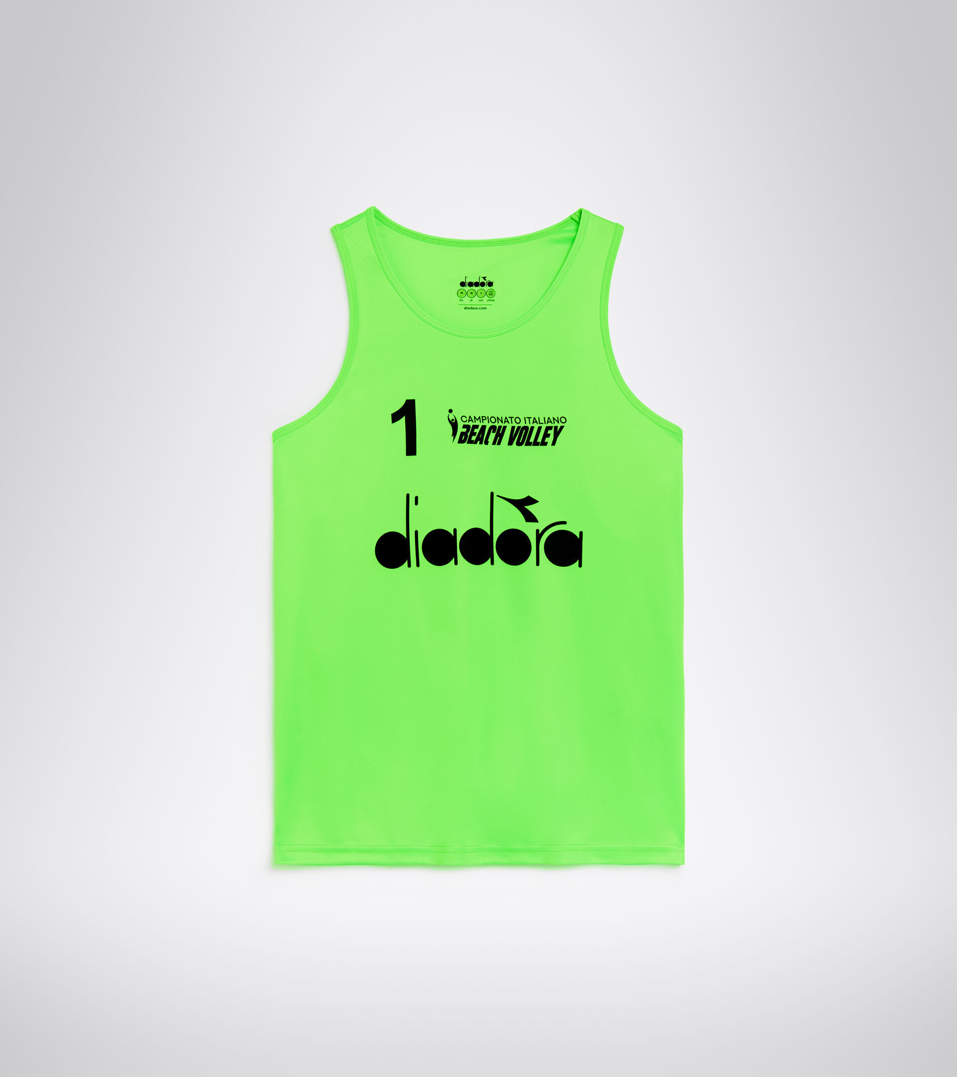 Débardeur Homme - Championnat d’Italie de Beach Volley CANOTTE GARA UOMO #1 CAMP. ITALIANO VERT FLUO SPECIAL - Diadora
