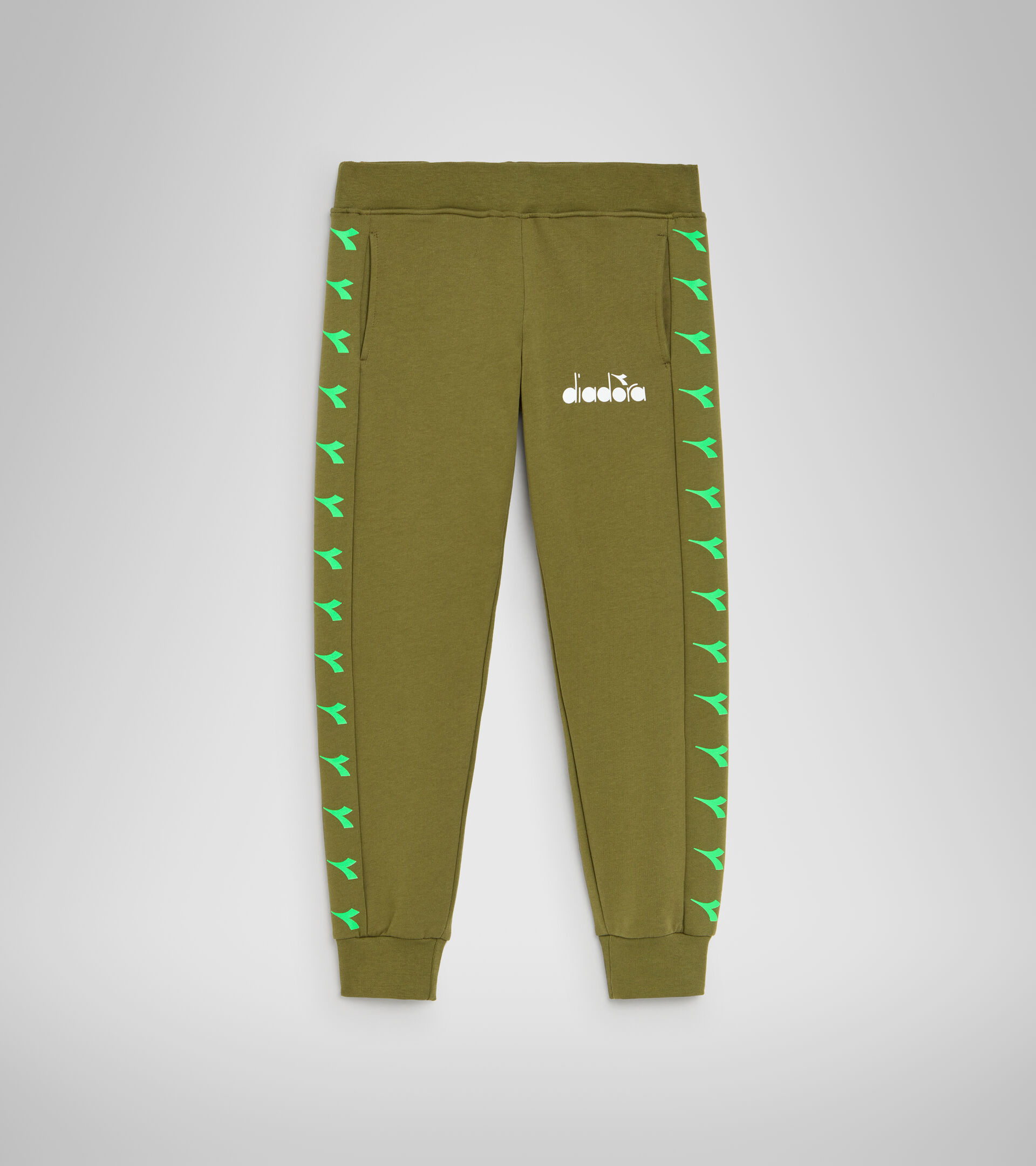 Sporthose mit Logo - Jungen JB.PANTS CUFF D VERDE MILITARE(00737) - Diadora