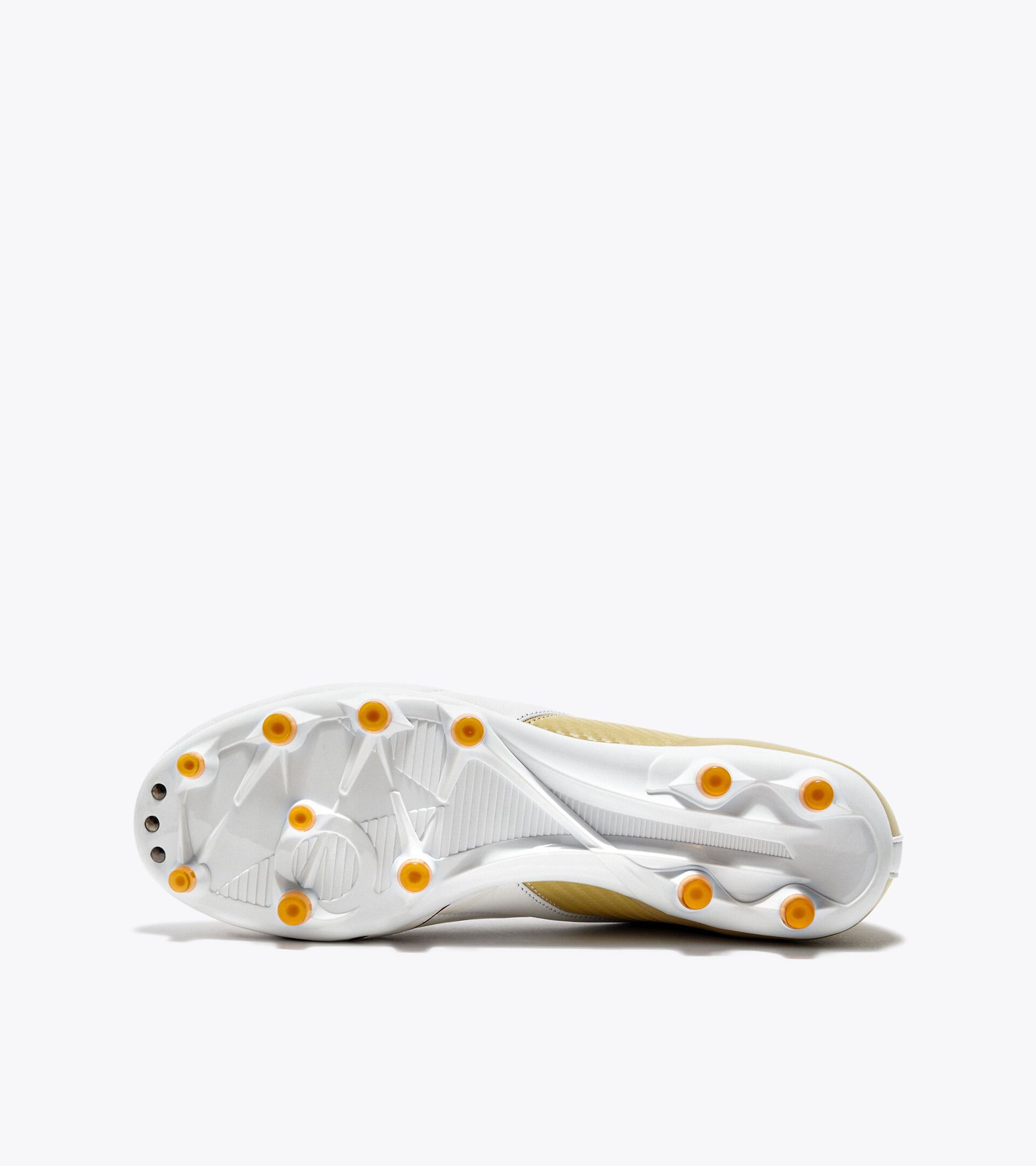 Leather calcio boots for firm ground - Men's MAXIMUS ELITE LT SLP12 WHITE/CHILI PEPPER/RUSSET ORANGE - Diadora