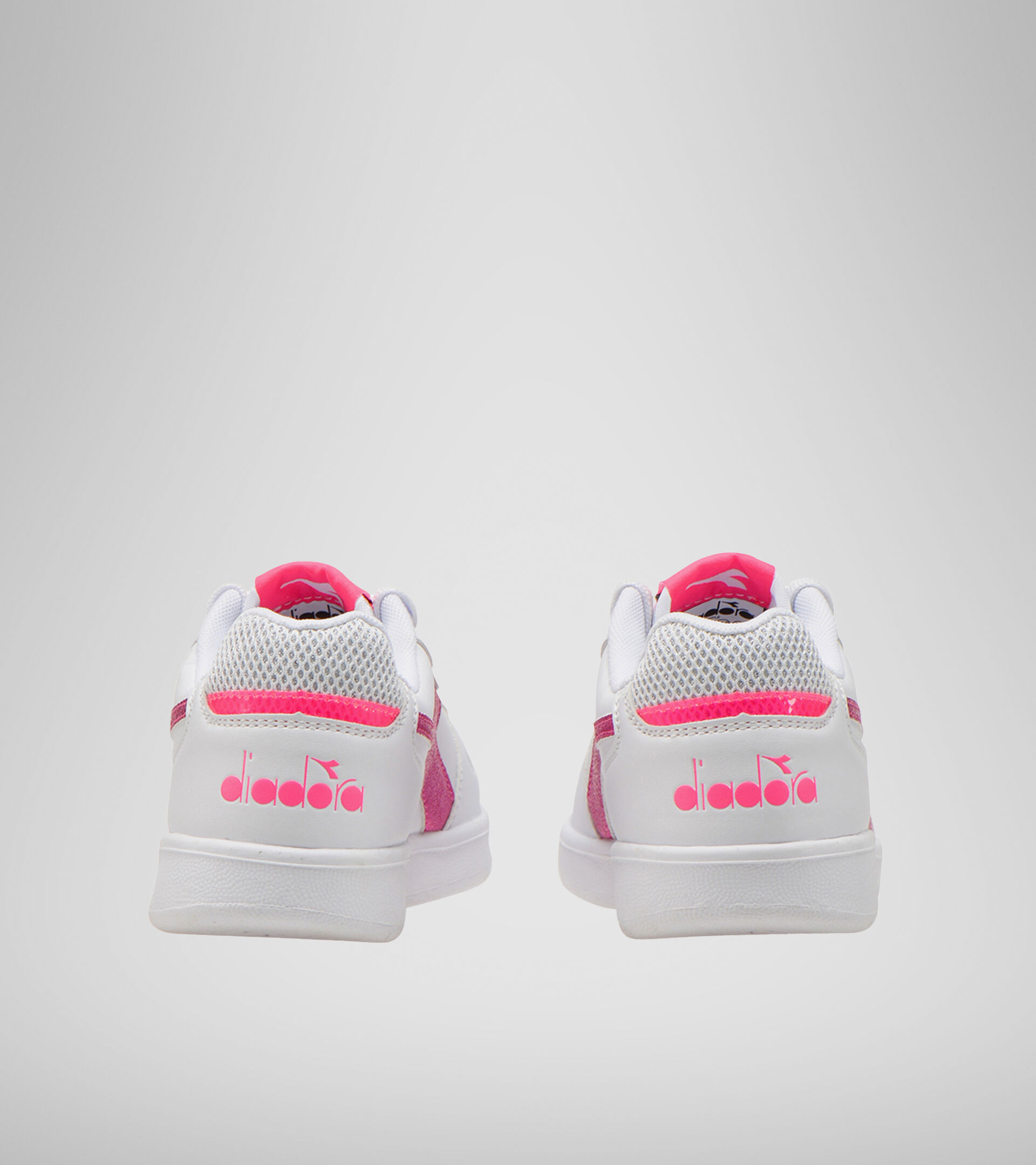 Sports shoes - Youth 8-16 years PLAYGROUND GS GIRL WHITE/PINK FLUO - Diadora