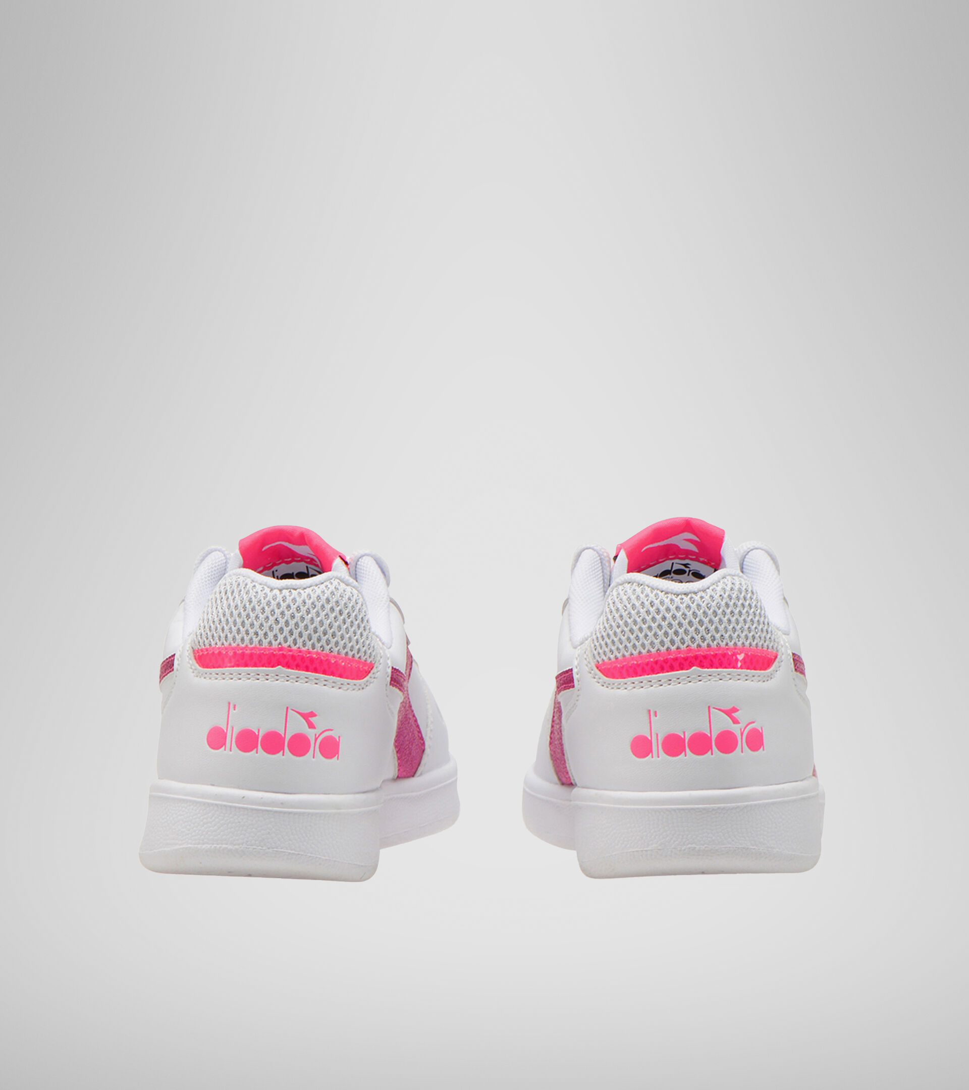 Sportschuh - Jugendliche 8-16 Jahre PLAYGROUND GS GIRL WEISS/ROSA FLUO - Diadora