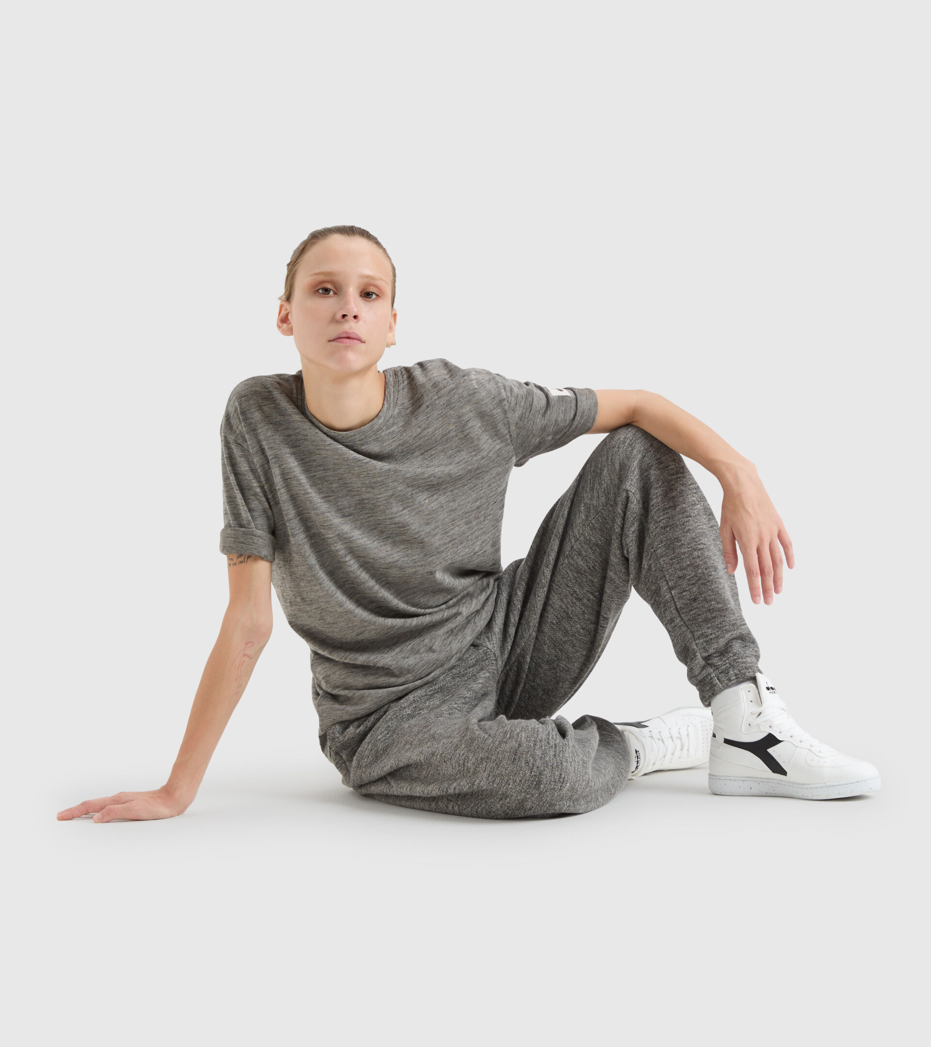 Sports trousers - Unisex PANT MANIFESTO 2030 TURKISH COFFEE MELANGE - Diadora