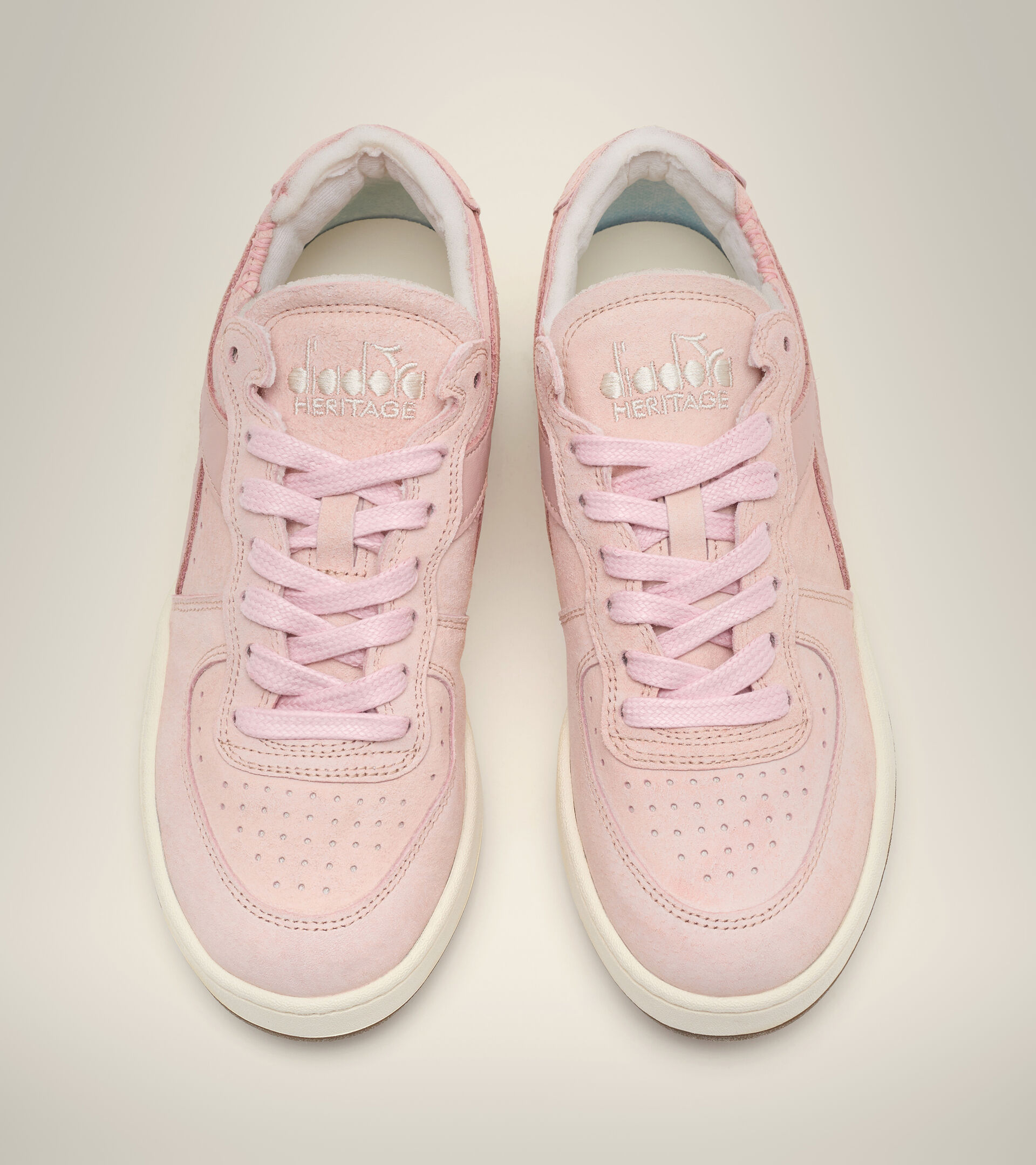 Footwear Heritage DONNA MI BASKET ROW CUT SUEDE USED WN ROSA CIPRIA Diadora