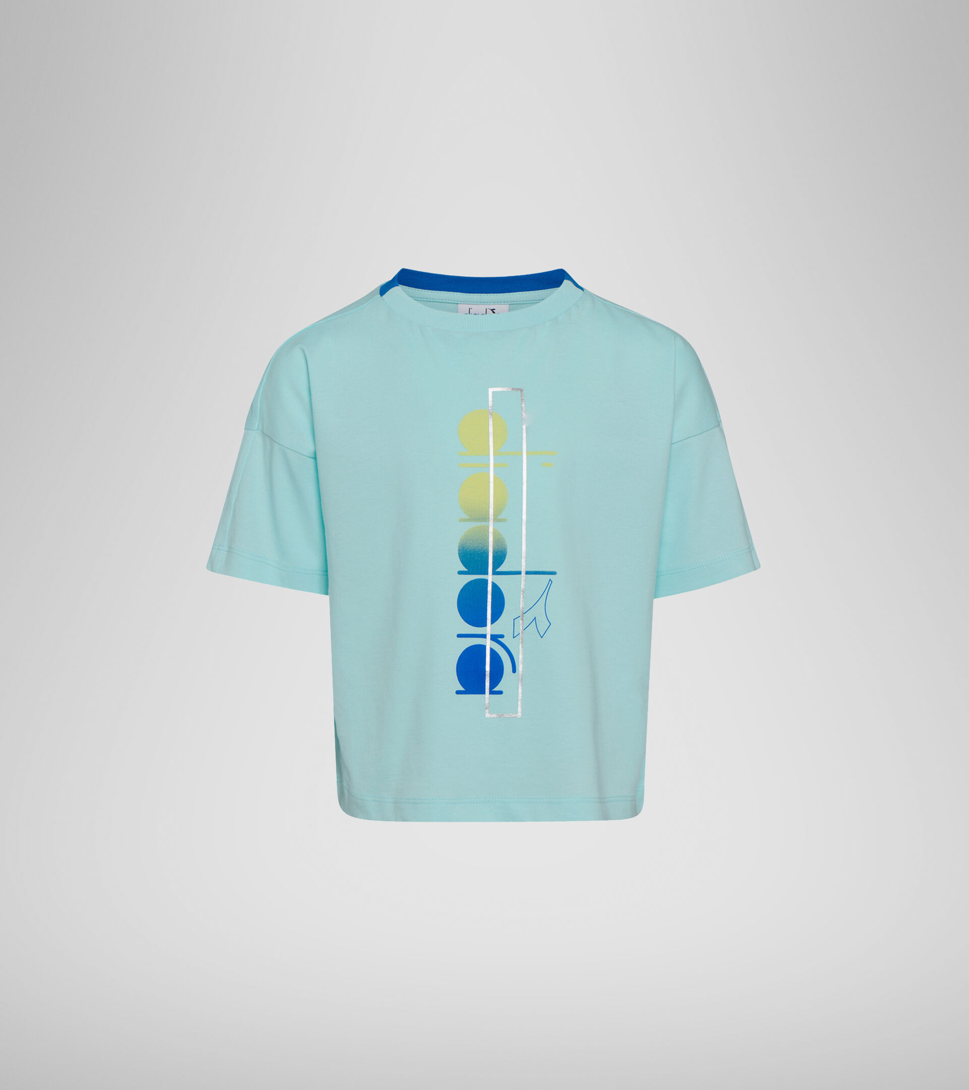 Apparel Sport BAMBINO JG. T-SHIRT SS LOGO MANIA TINT BLUE Diadora