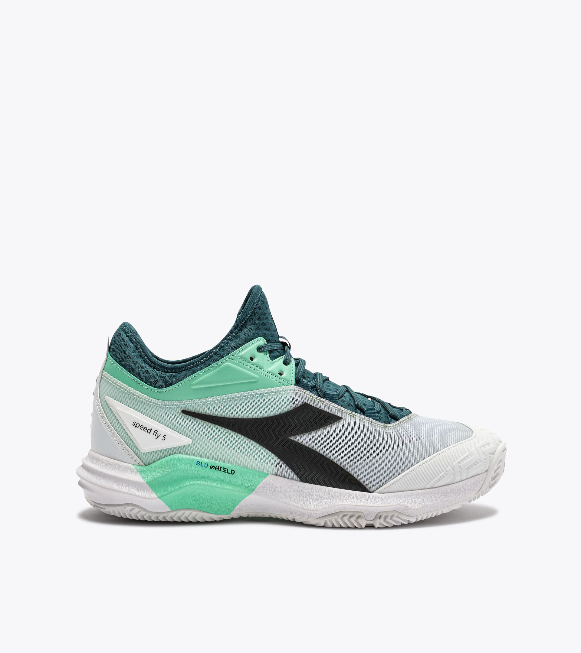 Zapatilla de tenis para superficies de tierra batida - Precisi&oacute;n - Hombre SPEED BLUSHIELD FLY 5 CLAY VERDE PINO/NERO/BIANCO - Diadora