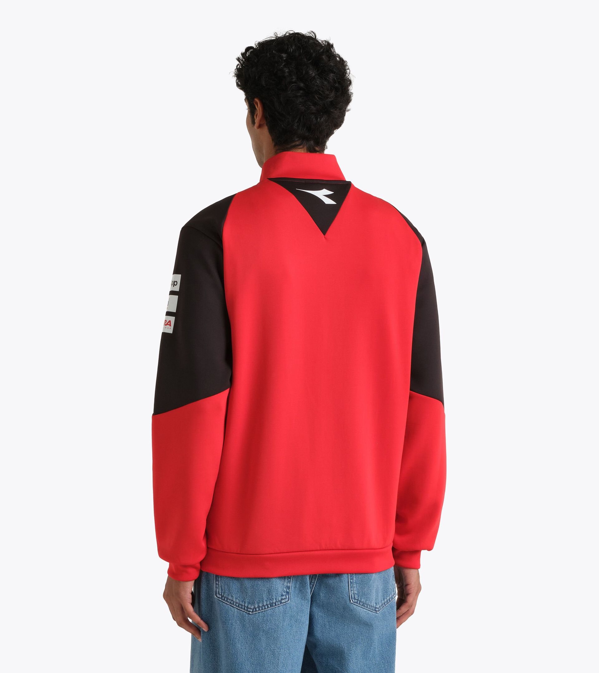 Sportliches Sweatshirt Replik Ducati MotoGP 2026 mit durchgehender Rei&szlig;verschluss - Herren HALF-ZIP DUCATI REPLICA MGP26 DUCATI MGP ROT/SCHWARZ - Diadora