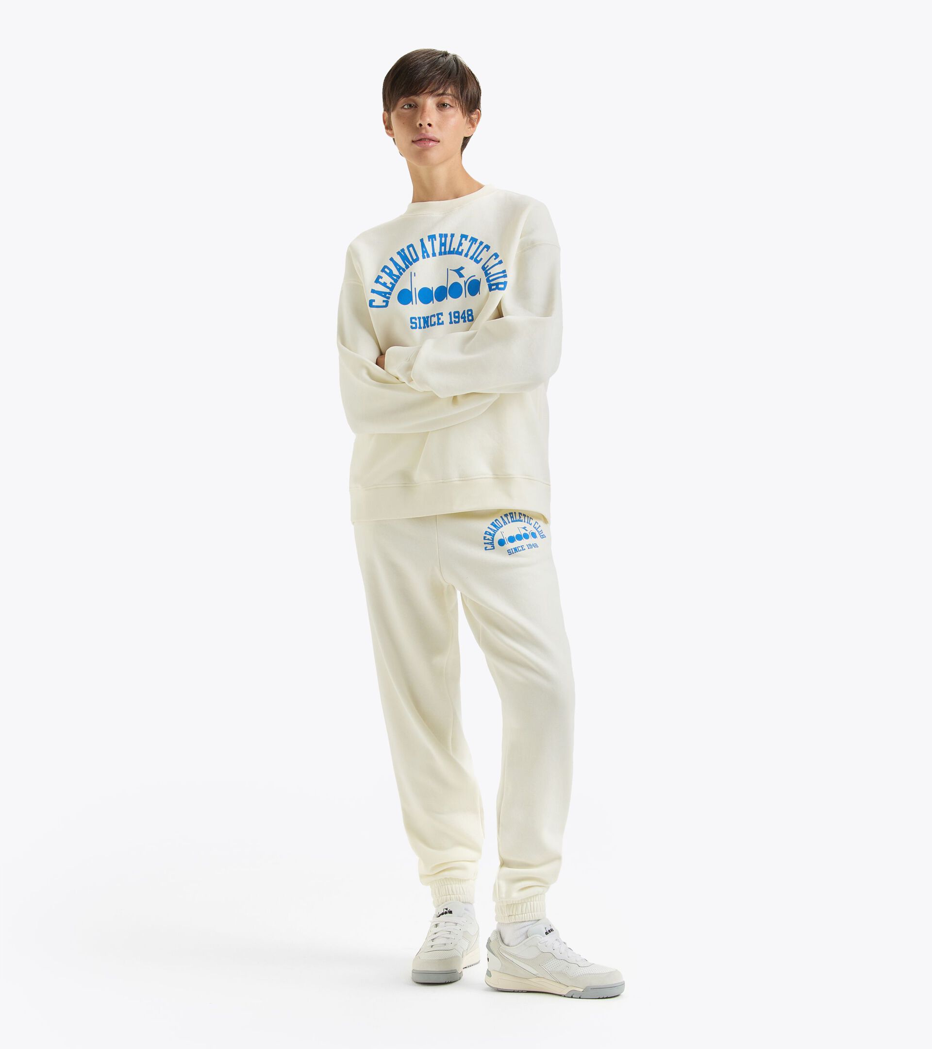 Sweatshirt Crewneck - Gender Neutral SWEATSHIRT CREW 1948 ATHL. CLUB VANILLE EIS WEISS - Diadora