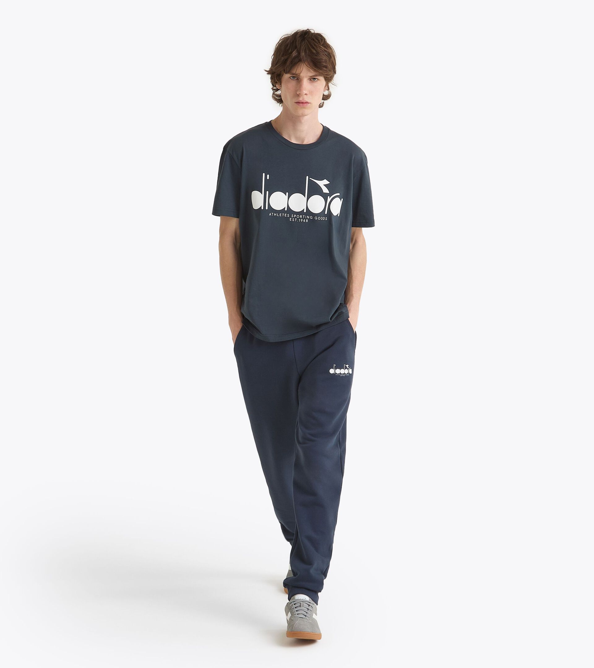 Sweatpants - All-Gender PANTS LOGO BLUE DENIM - Diadora